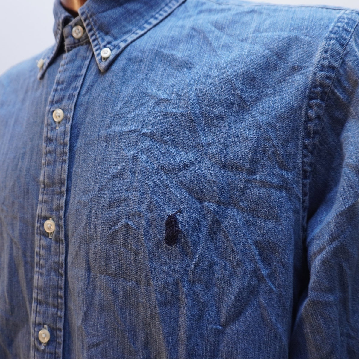 Camisa Henley Ralph Lauren para Hombre Usada - Azul, XL