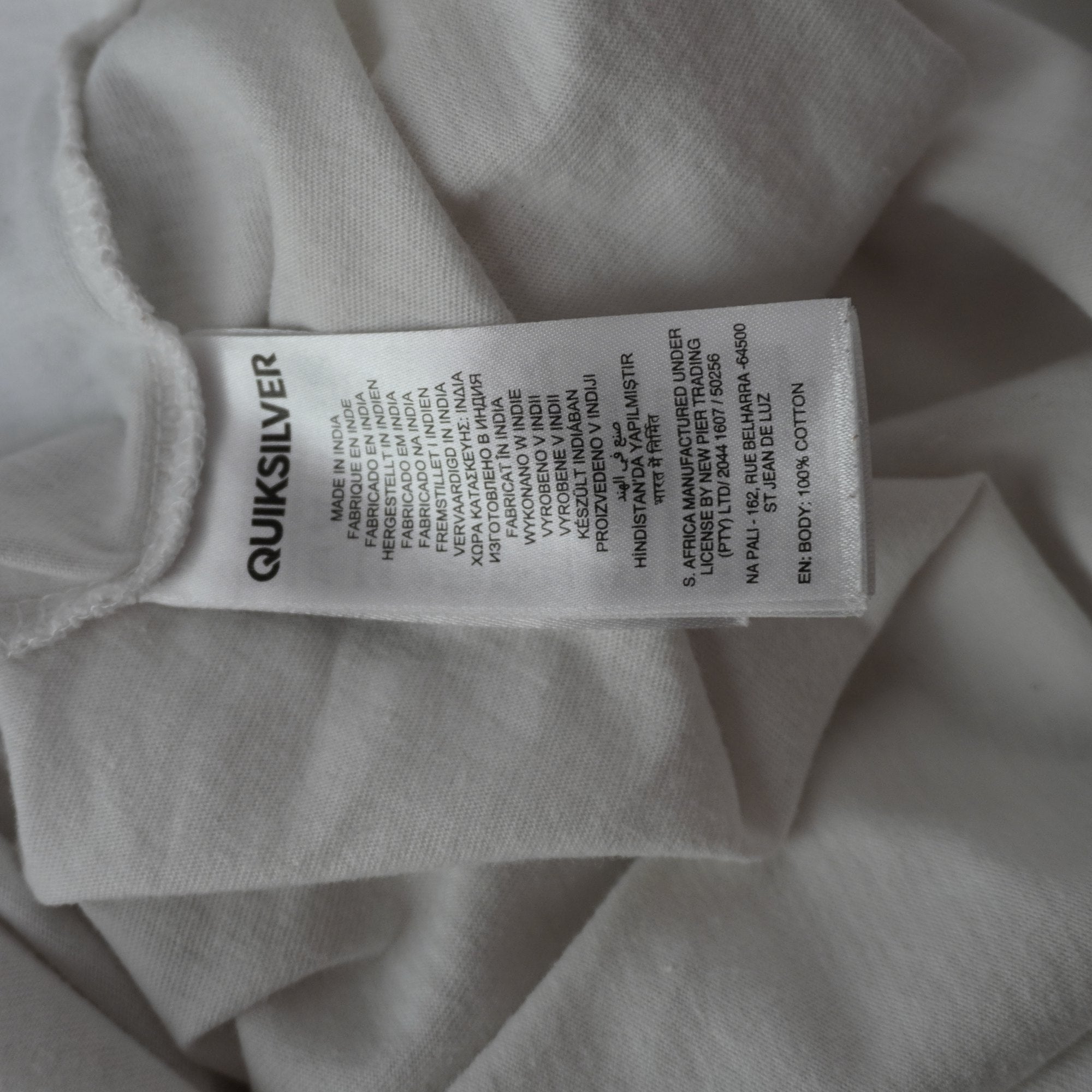 Camiseta Quiksilver para Hombre Usada - Blanca, M