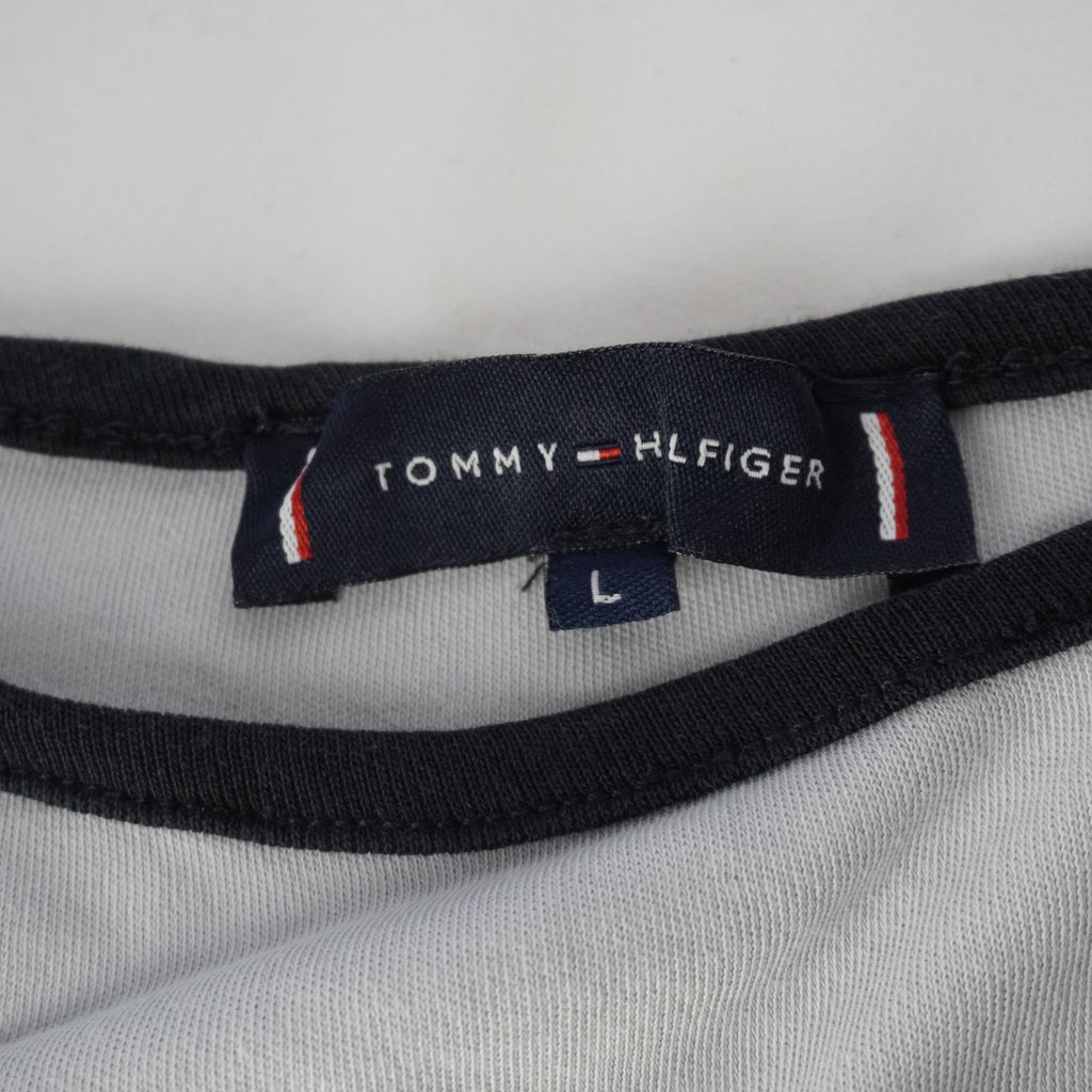 Camiseta de Manga Corta Tommy Hilfiger para Mujer Usada - Azul Marino, L