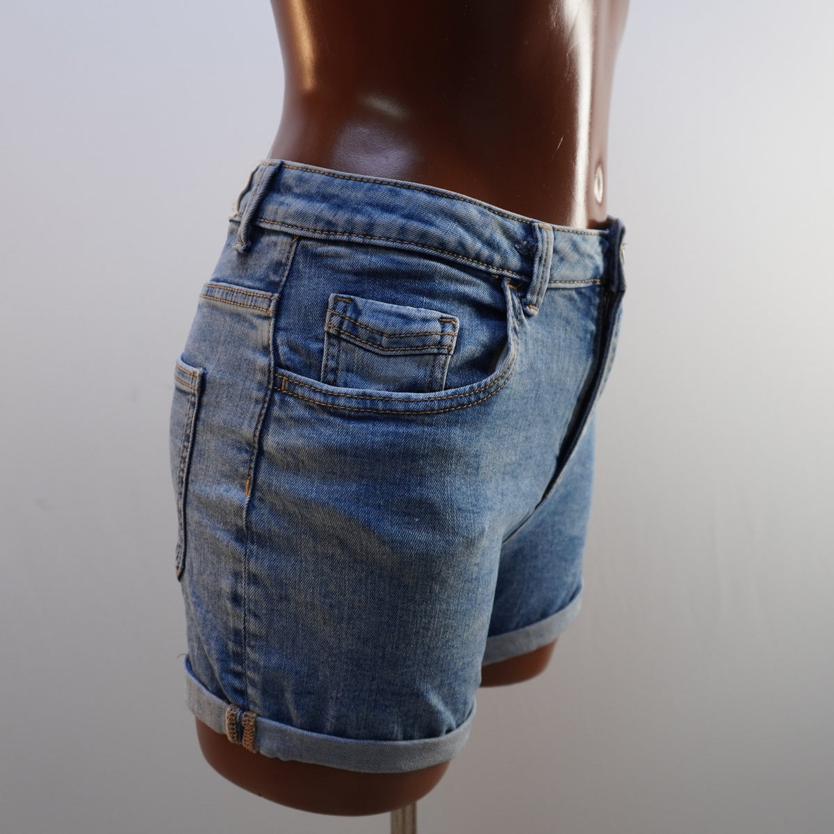 Pantalones Cortos Vaqueros MNG para Mujer Usados - Azul, XS