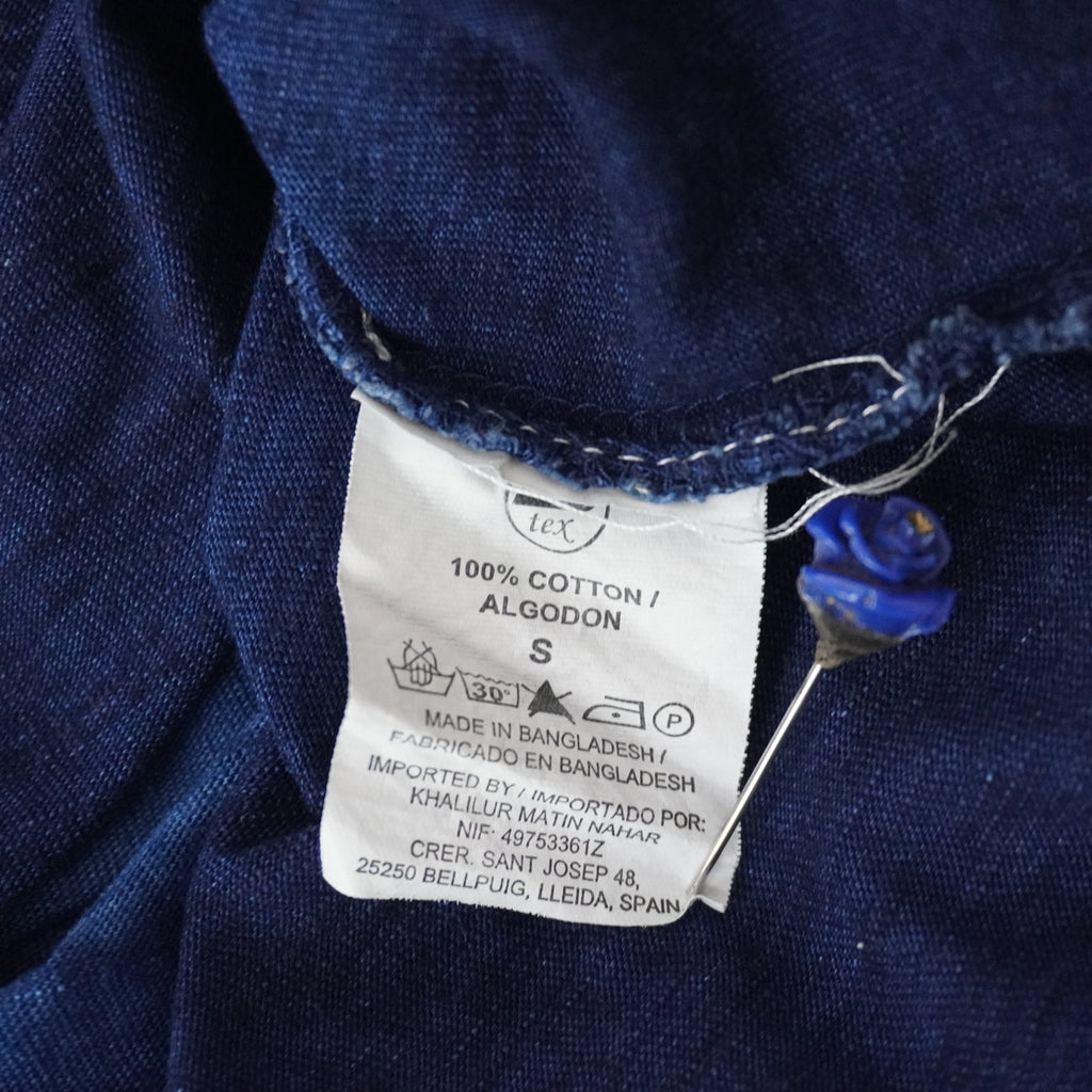 Camiseta de Manga Corta Azul para Mujer Usada - Grande (L)