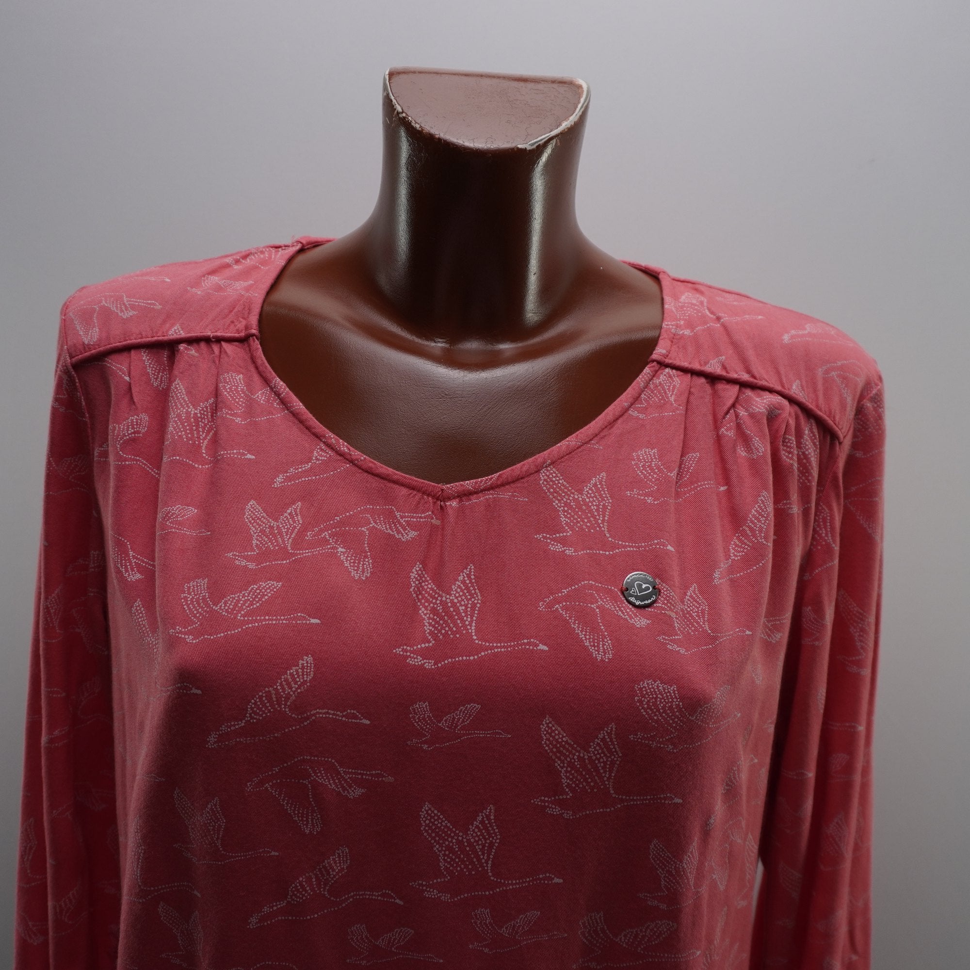Camiseta de Manga Corta Ragwer para Mujer Usada - Roja, L