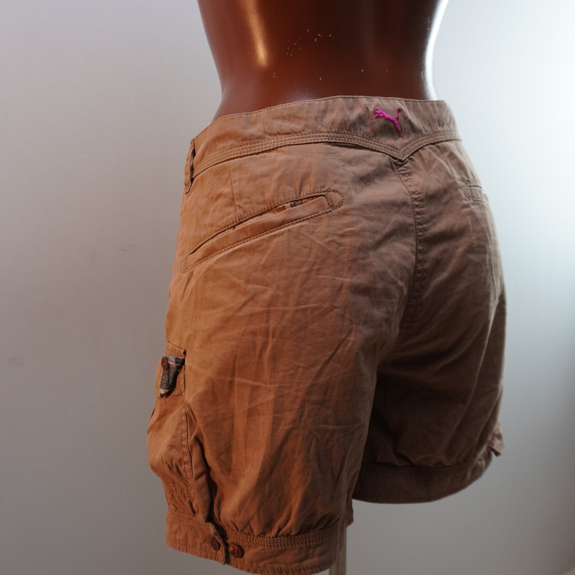 Pantalones Cortos Vaqueros Puma para Mujer Usados - Marrón, XL