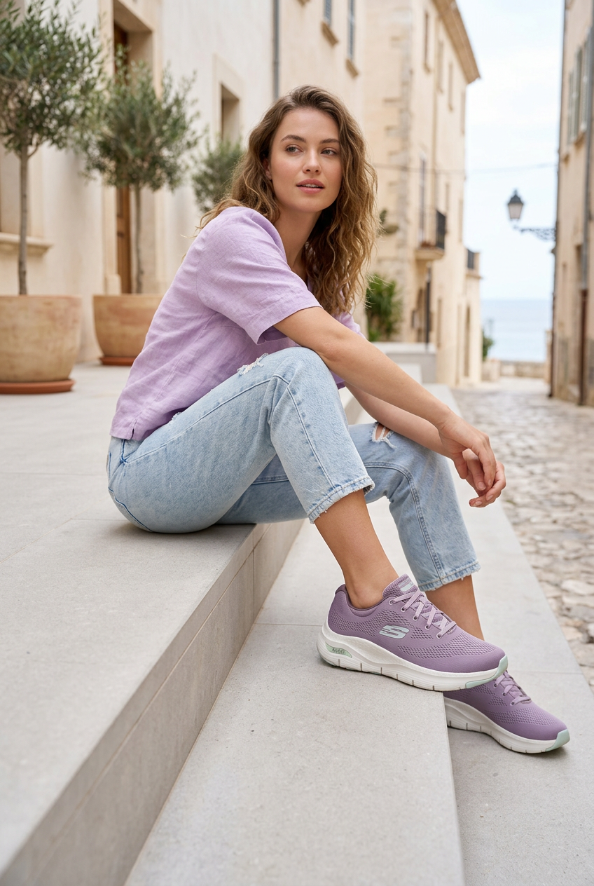 Zapatillas Skechers para Mujer Usadas - Rosa, 40