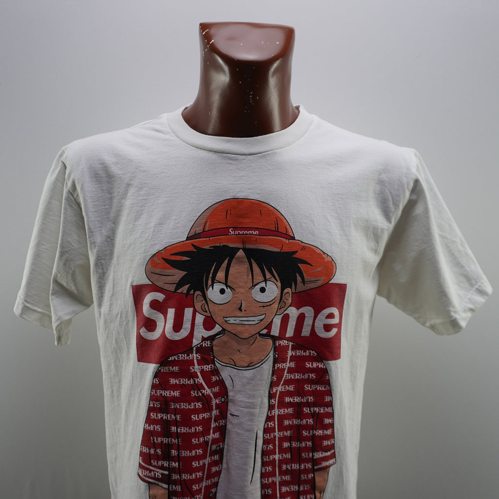 Camiseta de Manga Corta Supreme para Hombre Usada - Blanca, XL