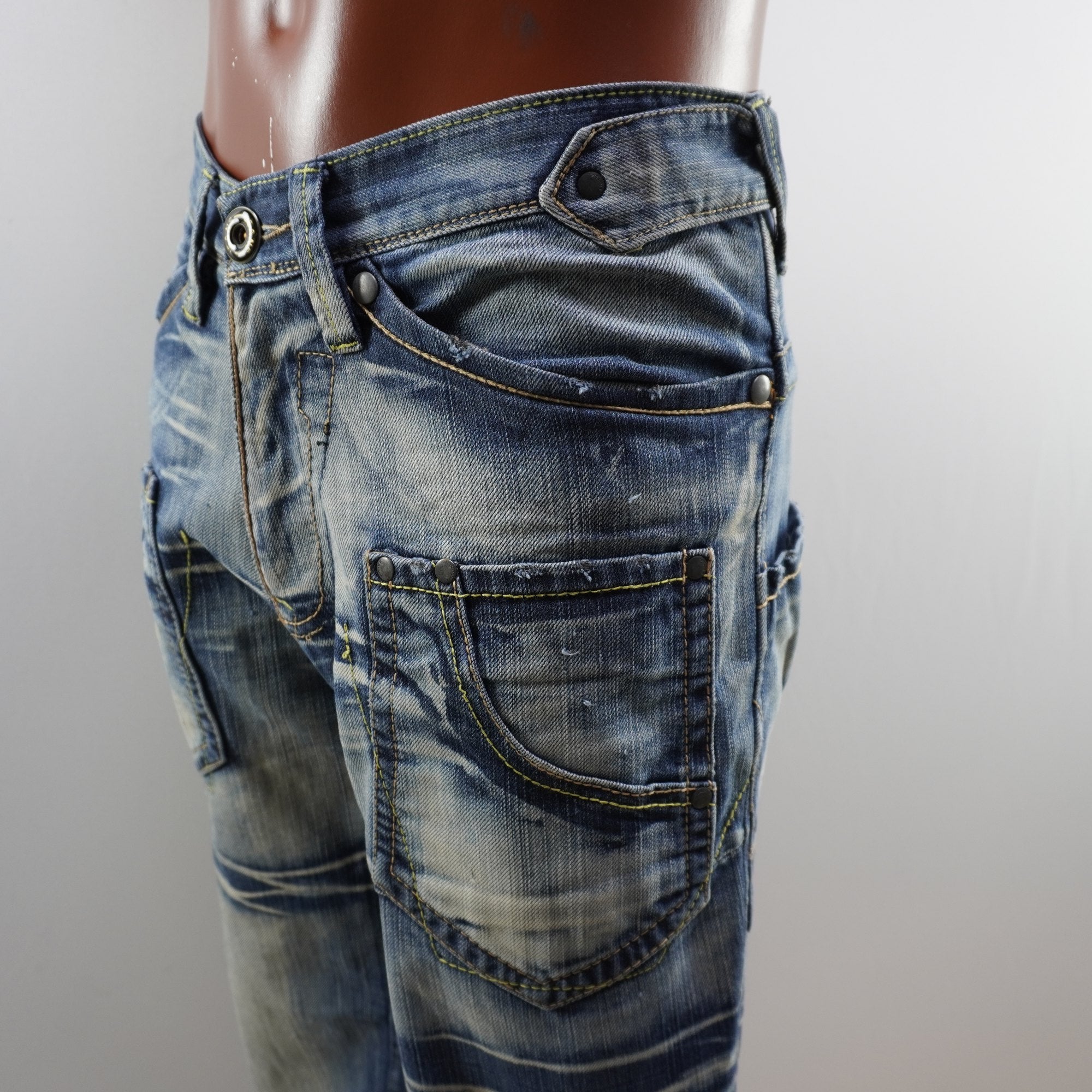 Vaqueros Virtual para Hombre Usados - Azul, Grande (L)