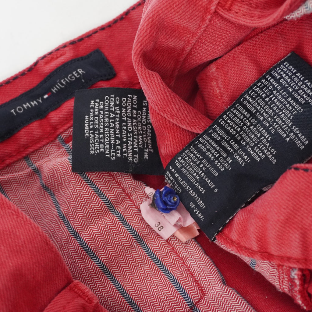 Pantalones Cortos Vaqueros Tommy Hilfiger para Hombre Usados - Rojos, L