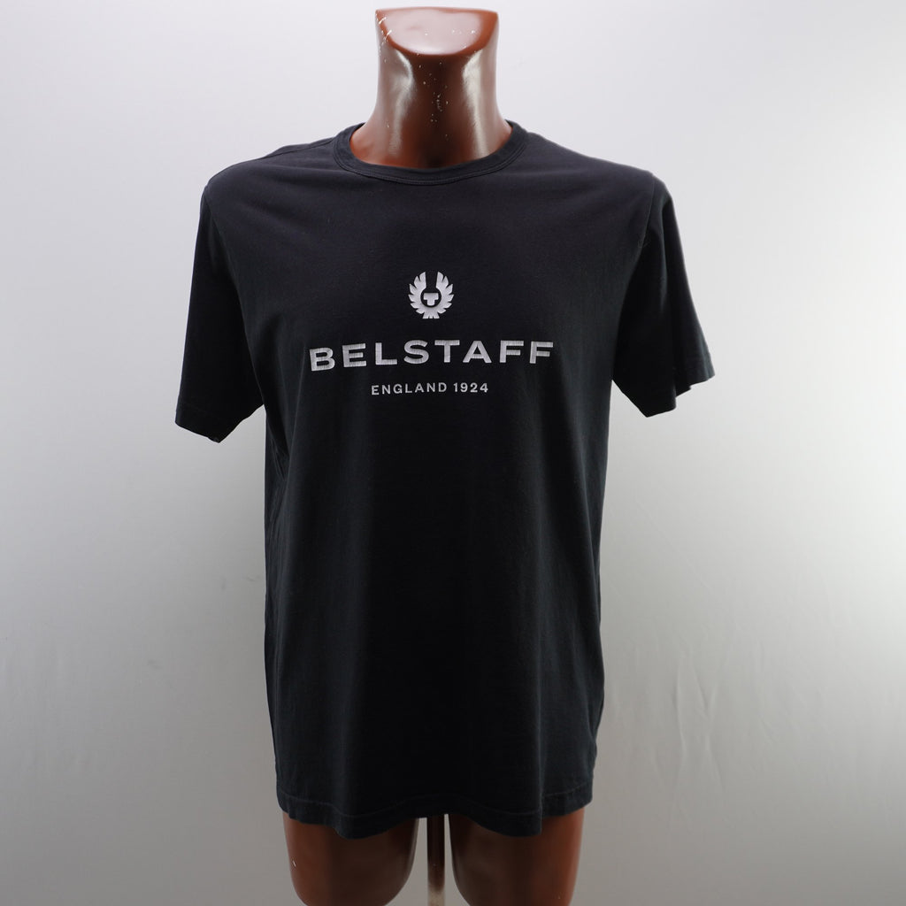 Camiseta de Manga Corta Belstaff para Hombre - Negra, L (Usada, Muy Buena Condición)