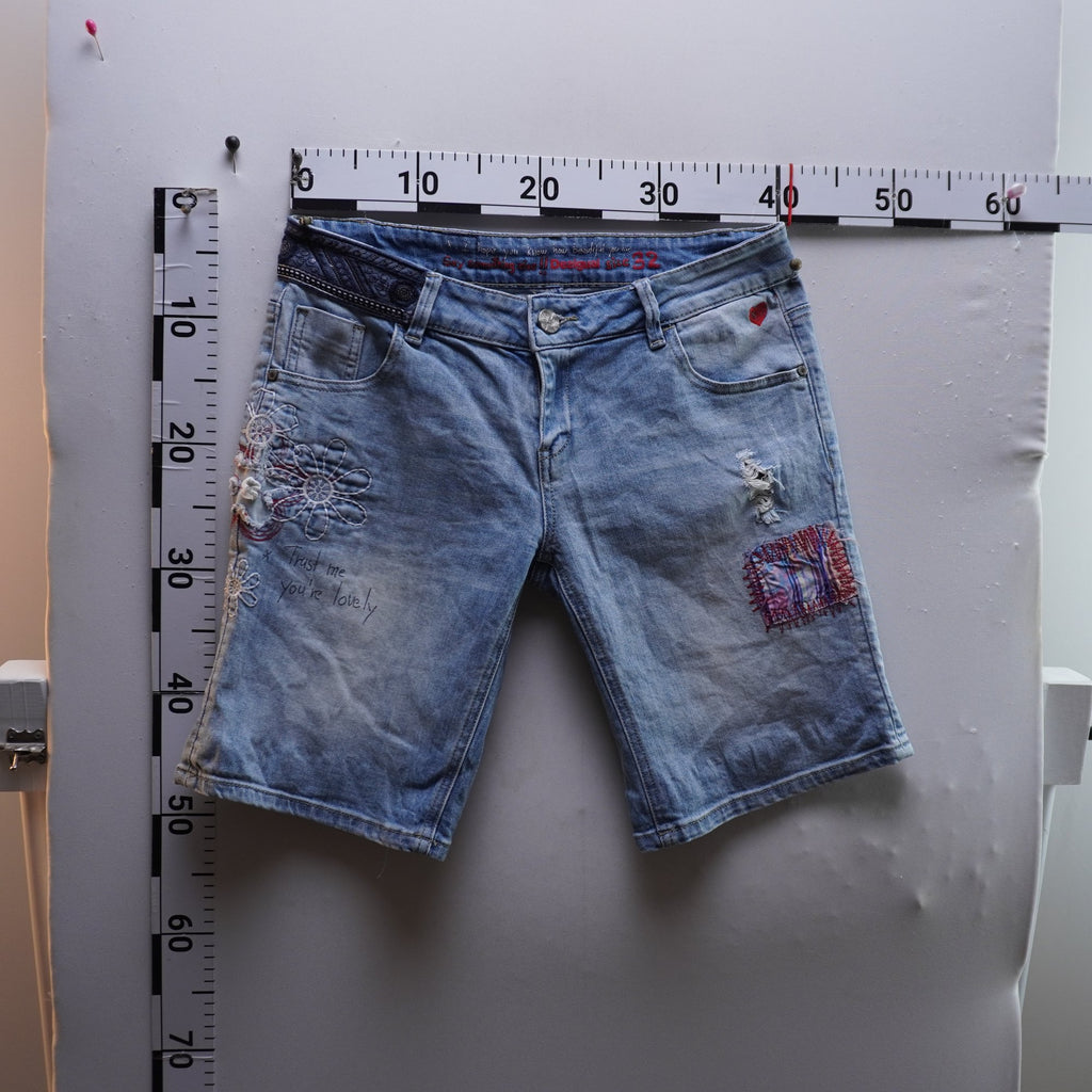 Pantalones Cortos Vaqueros Desigual para Mujer Usados - Azul, L