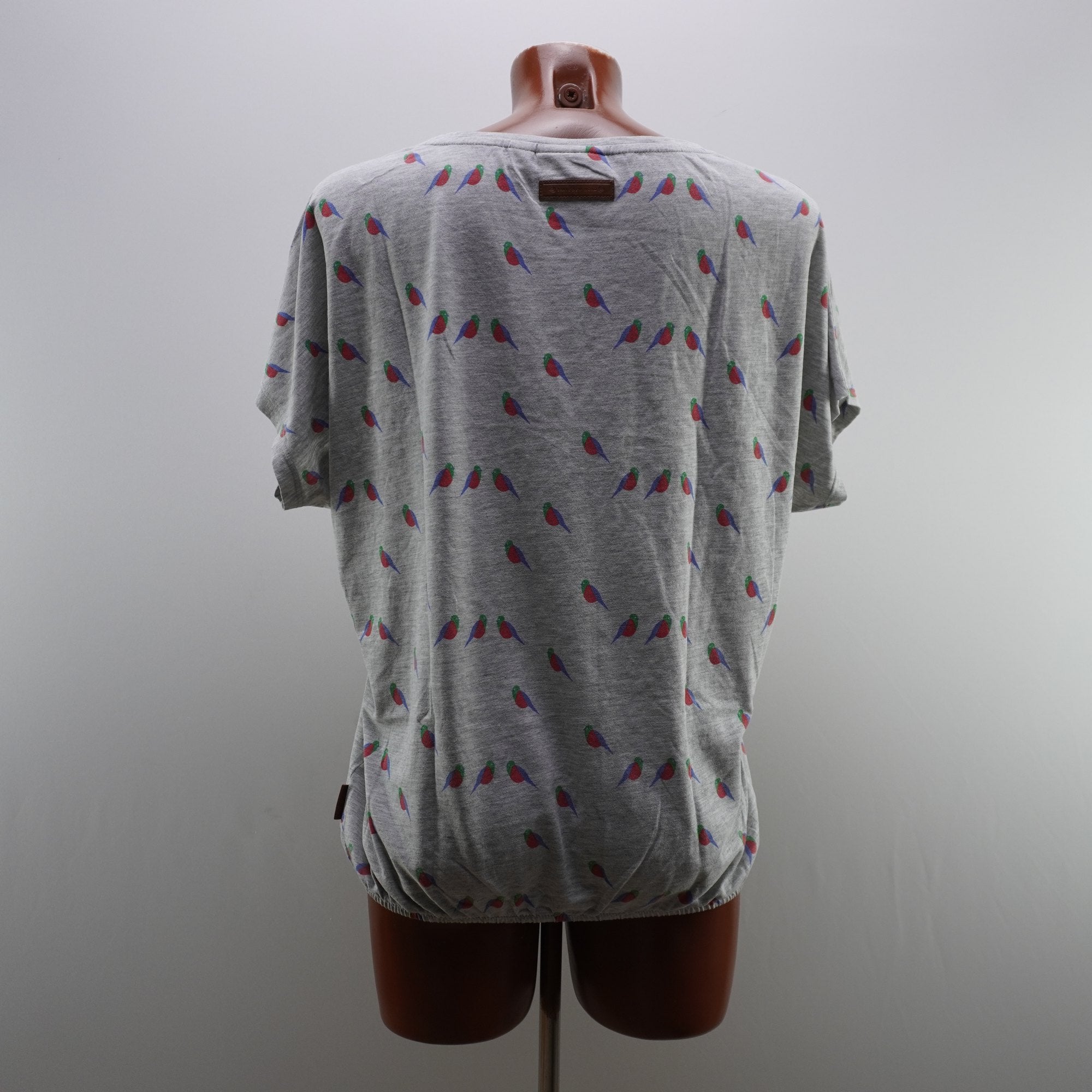 Camiseta de Manga Corta Naketano para Mujer Usada - Gris, XL