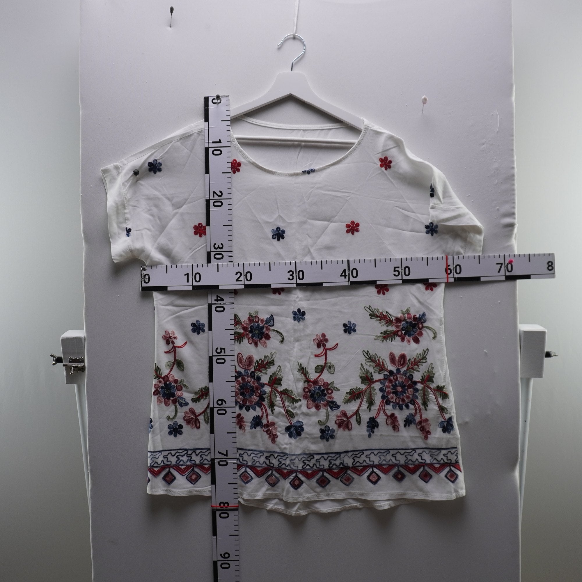 Camiseta de Manga Corta Italian Style para Mujer - Blanco, L, Usada en Muy Buen Estado