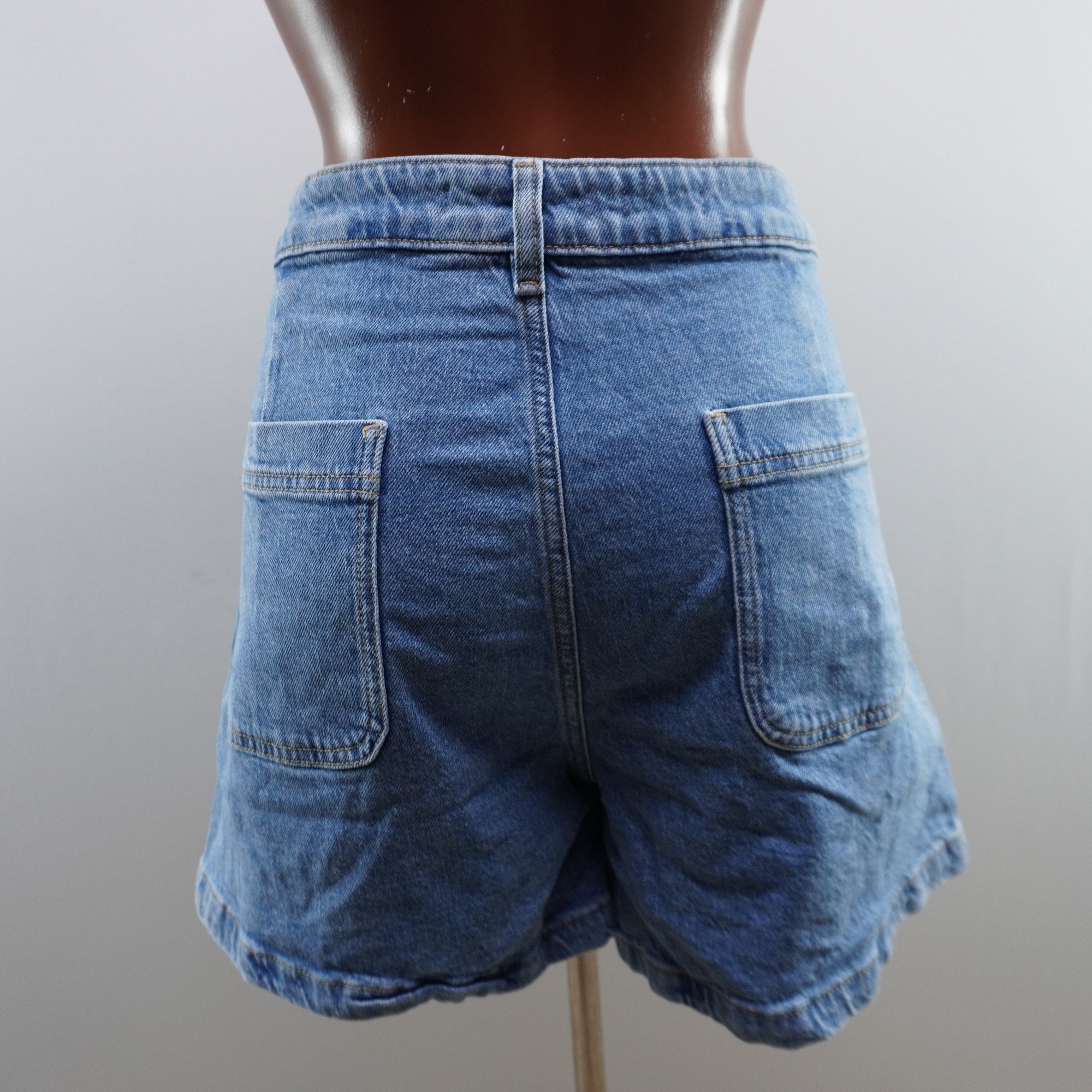 Pantalones Cortos Vaqueros MNG para Mujer Usados - Azul, XXL