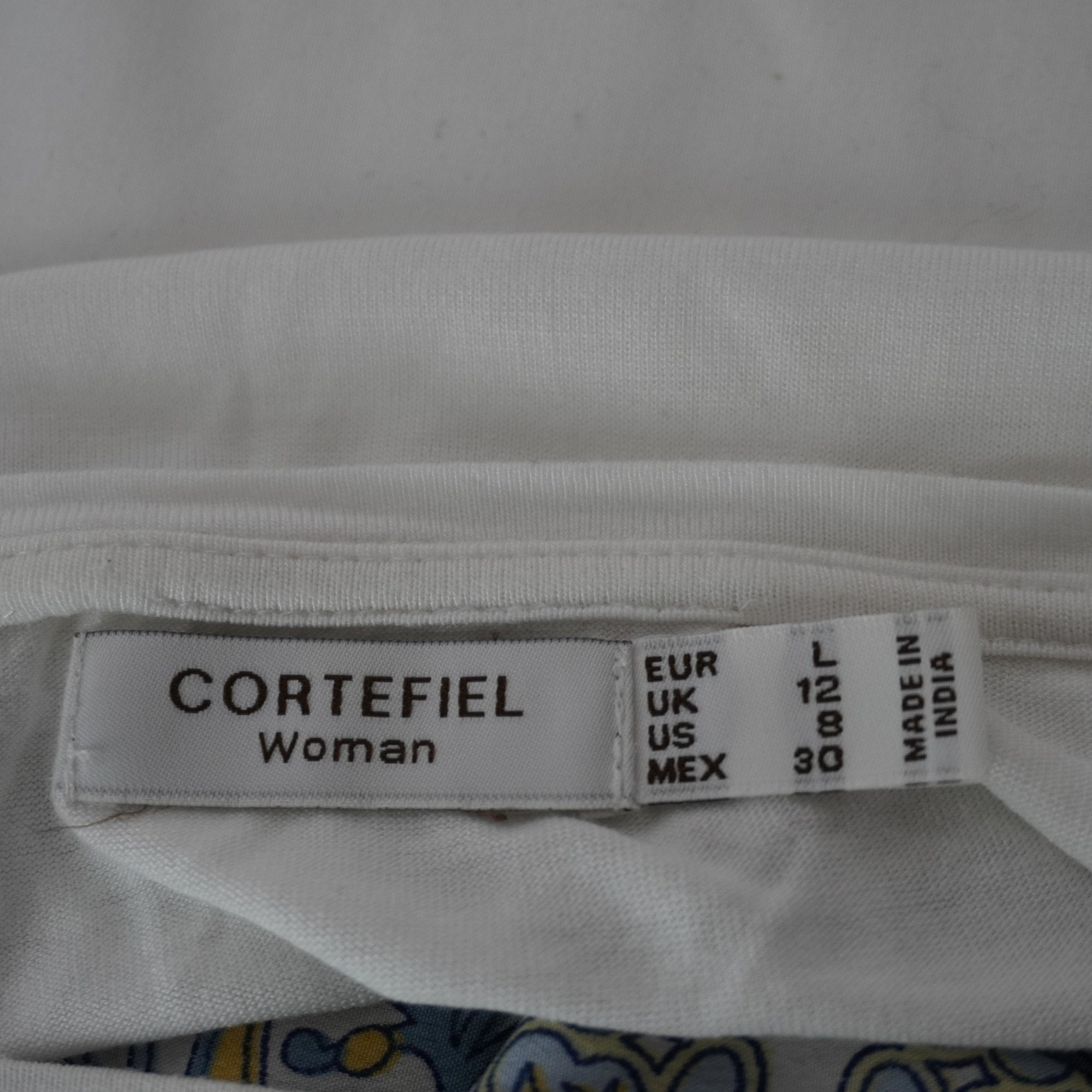 Camiseta Cortefiel para Mujer Usada - Blanco, L