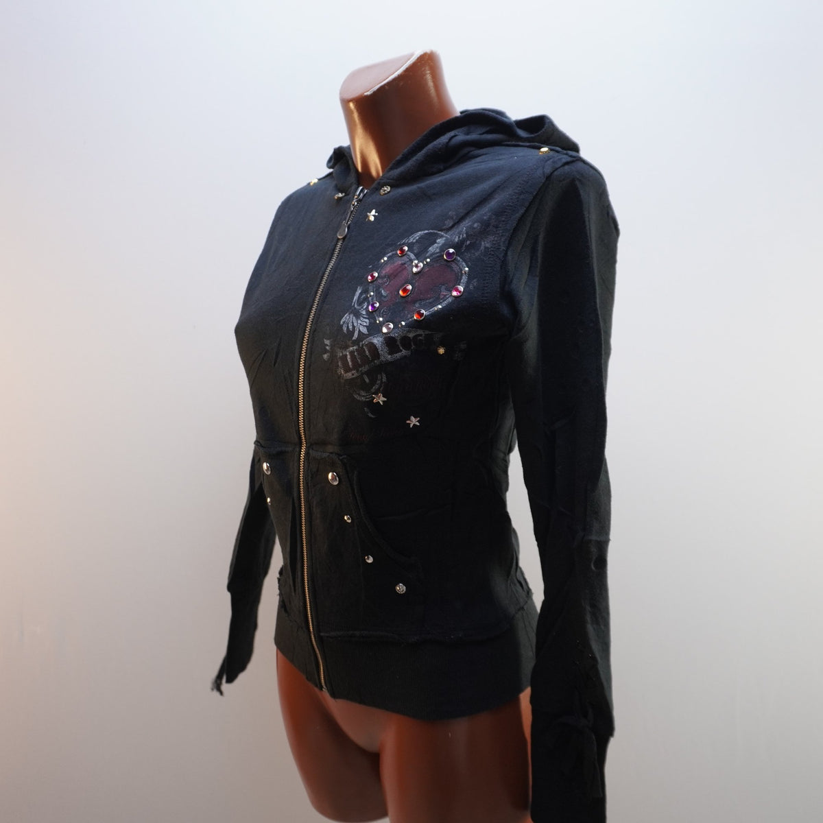 Sudadera con Capucha Hard Rock para Mujer Usada - Negra, XS