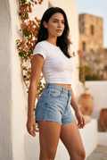 Pull & Bear Women's Denim Shorts Pre-owned - Blue, S