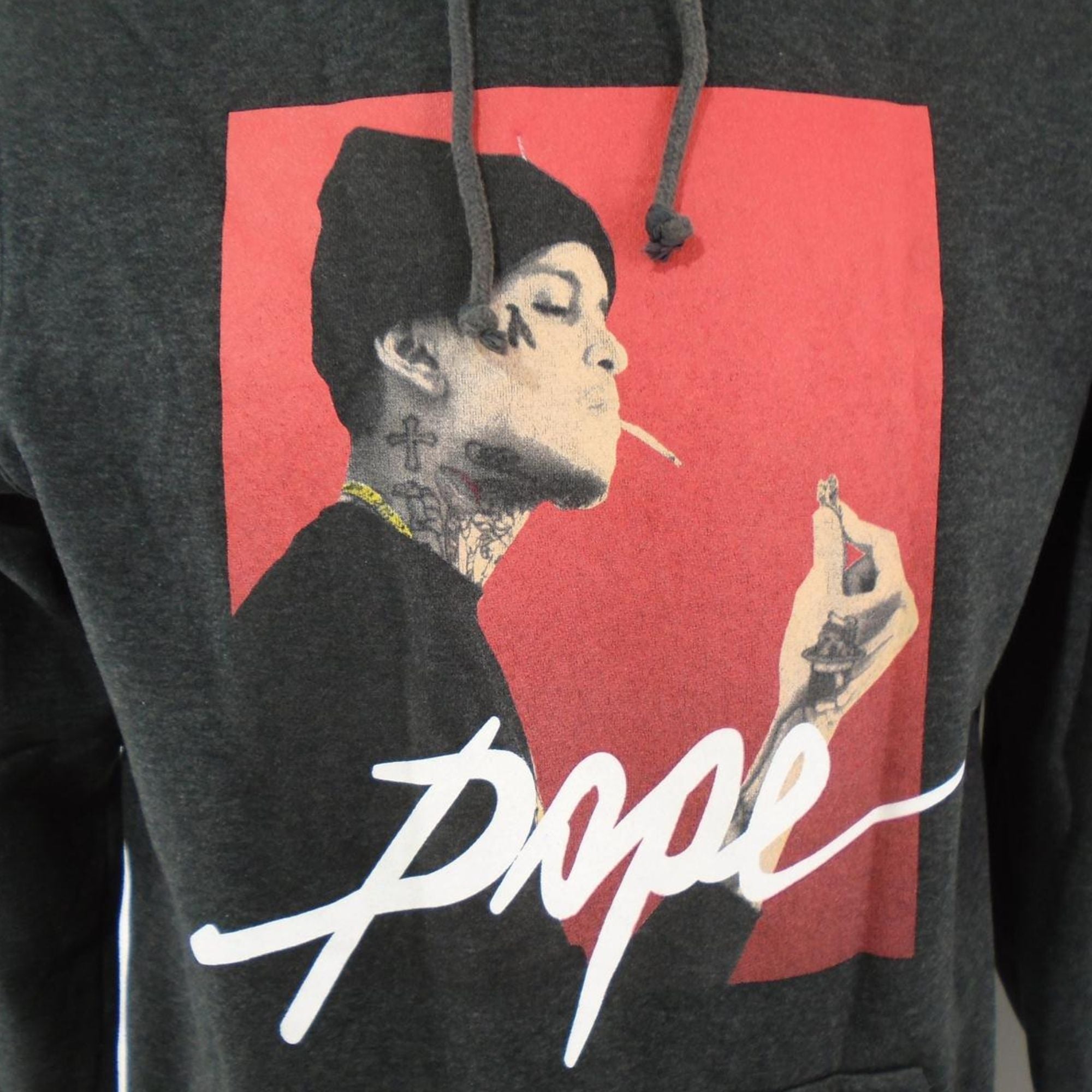 Sudadera con capucha negra Mister Tee para hombre - Talla M, Excelente estado de uso