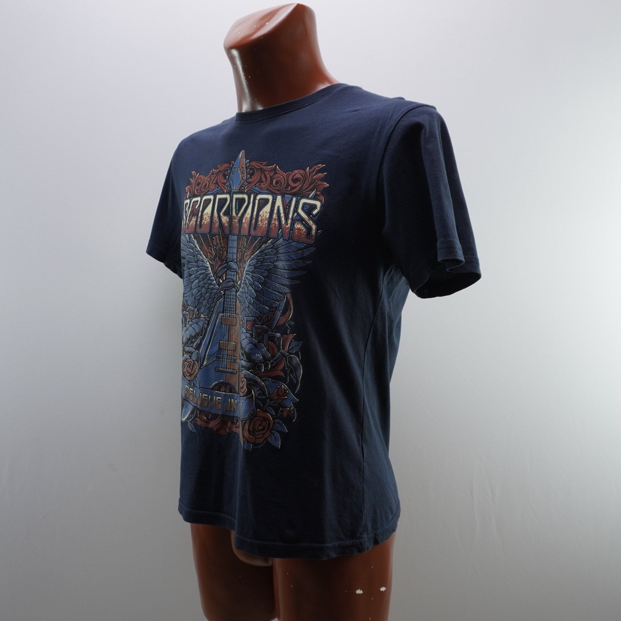 Camiseta Scorpions para Hombre Usada - Azul, M