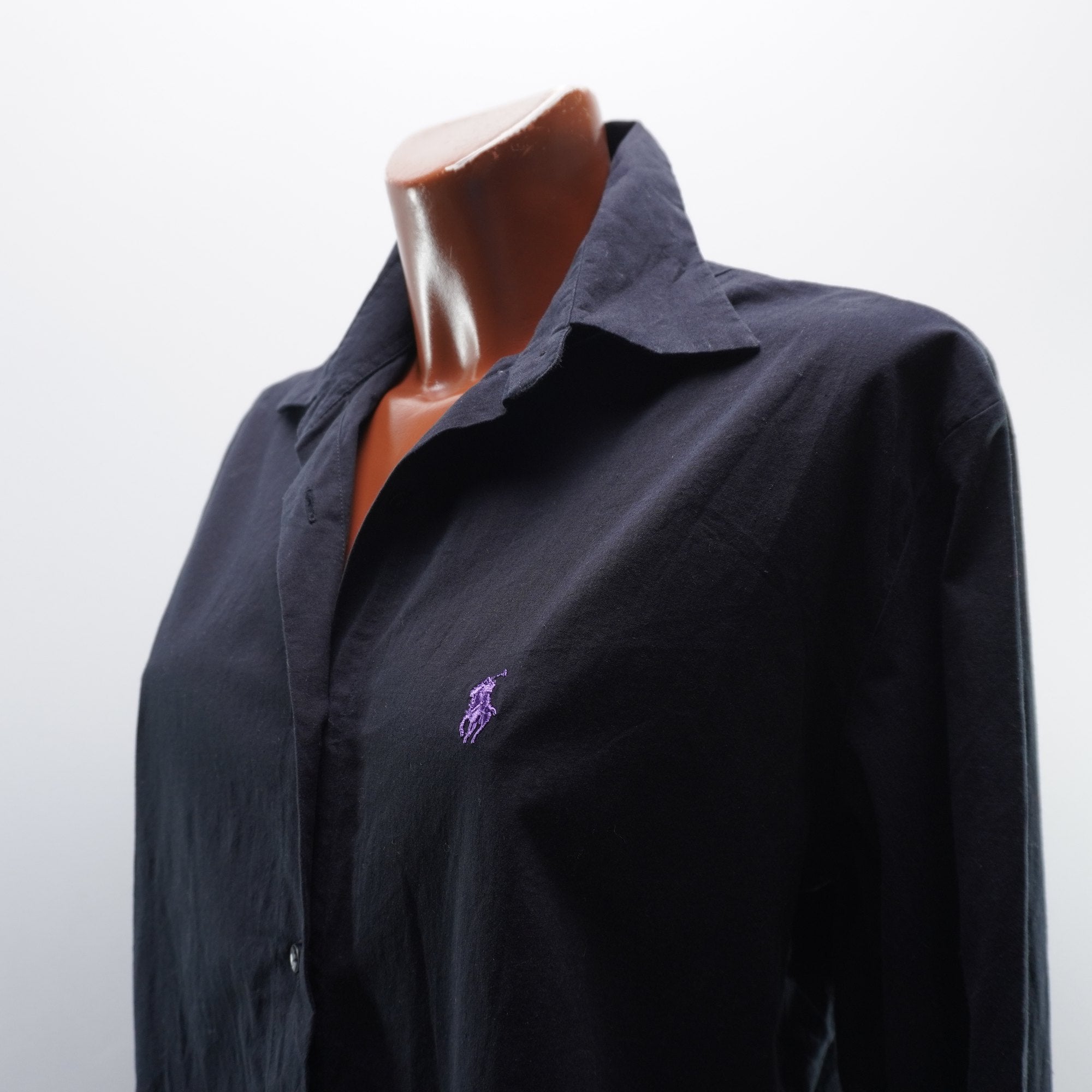 Camisa de Vestir Ralph Lauren para Mujer Usada - Negra, XXXL