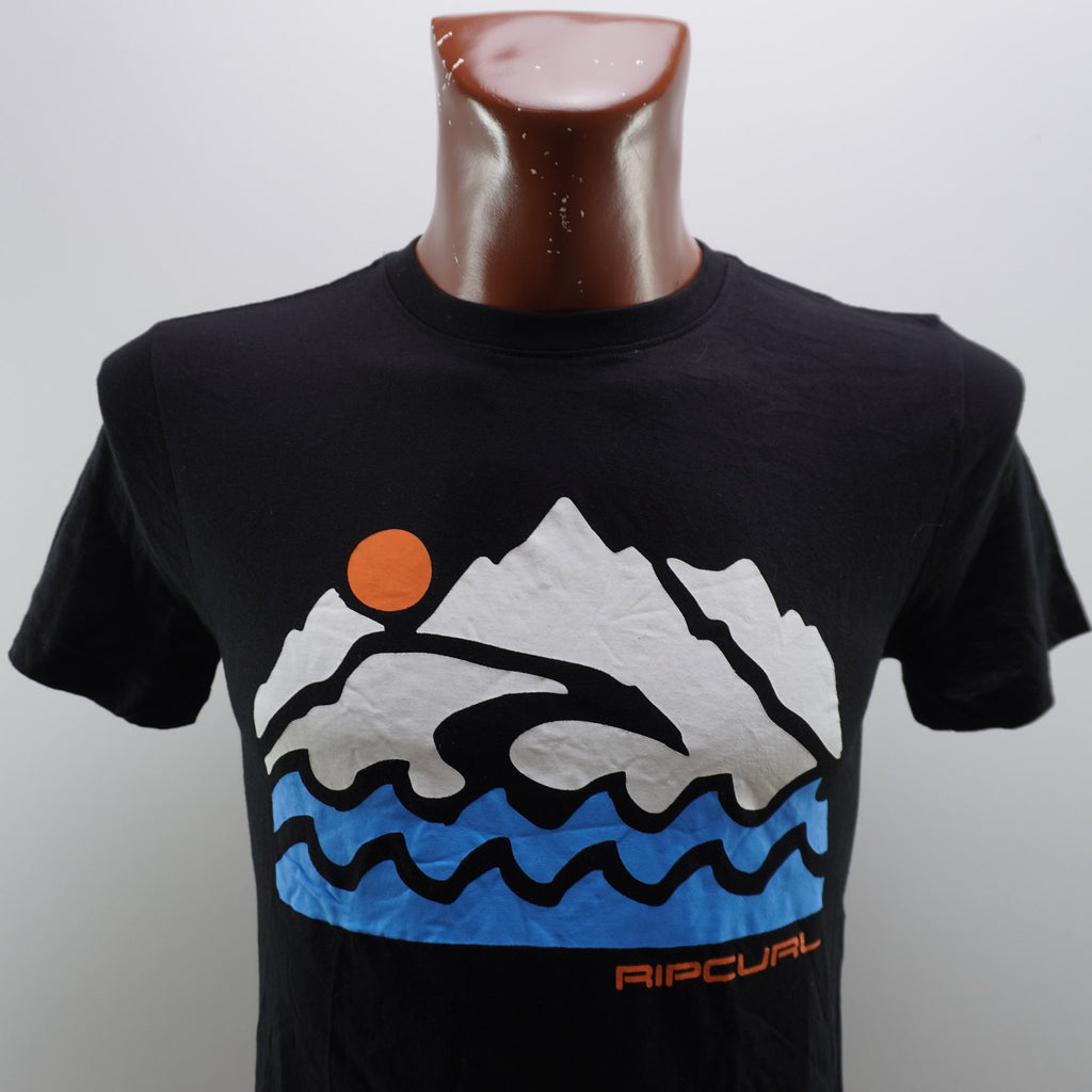 Camiseta de Manga Corta Rip Curl para Hombre - Negro, S (Usada en Muy Buen Estado)