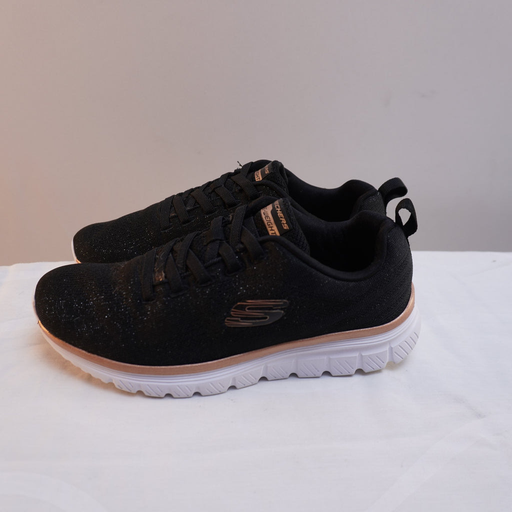 Zapatillas Skechers para Mujer Usadas - Negro, Talla 37