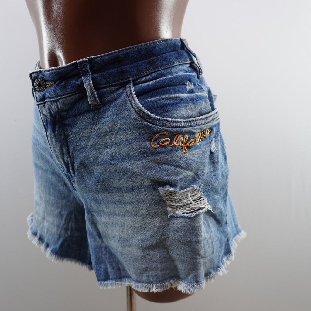 Pantalones Cortos Vaqueros Rainbow para Mujer Usados - Azul, XXXL