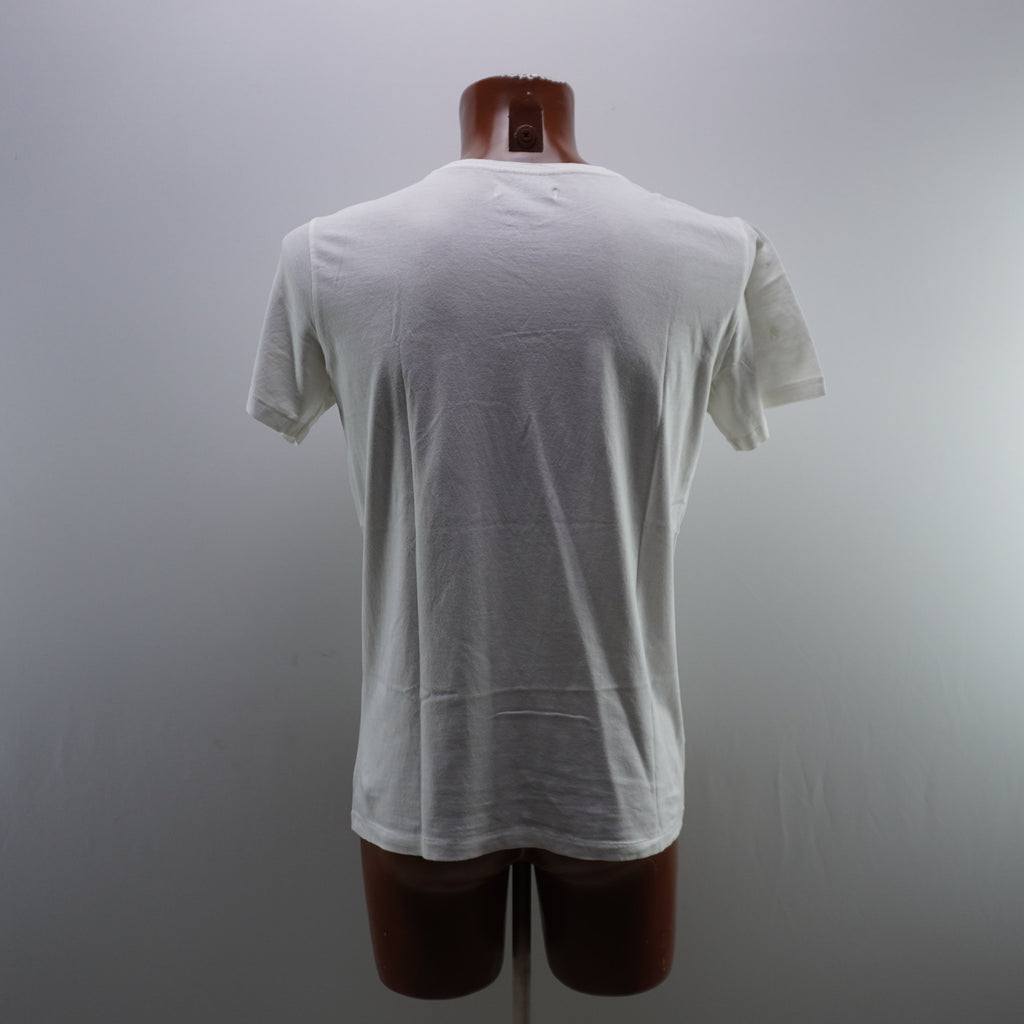 Camiseta de Manga Corta Mango para Hombre Usada - Blanca, S
