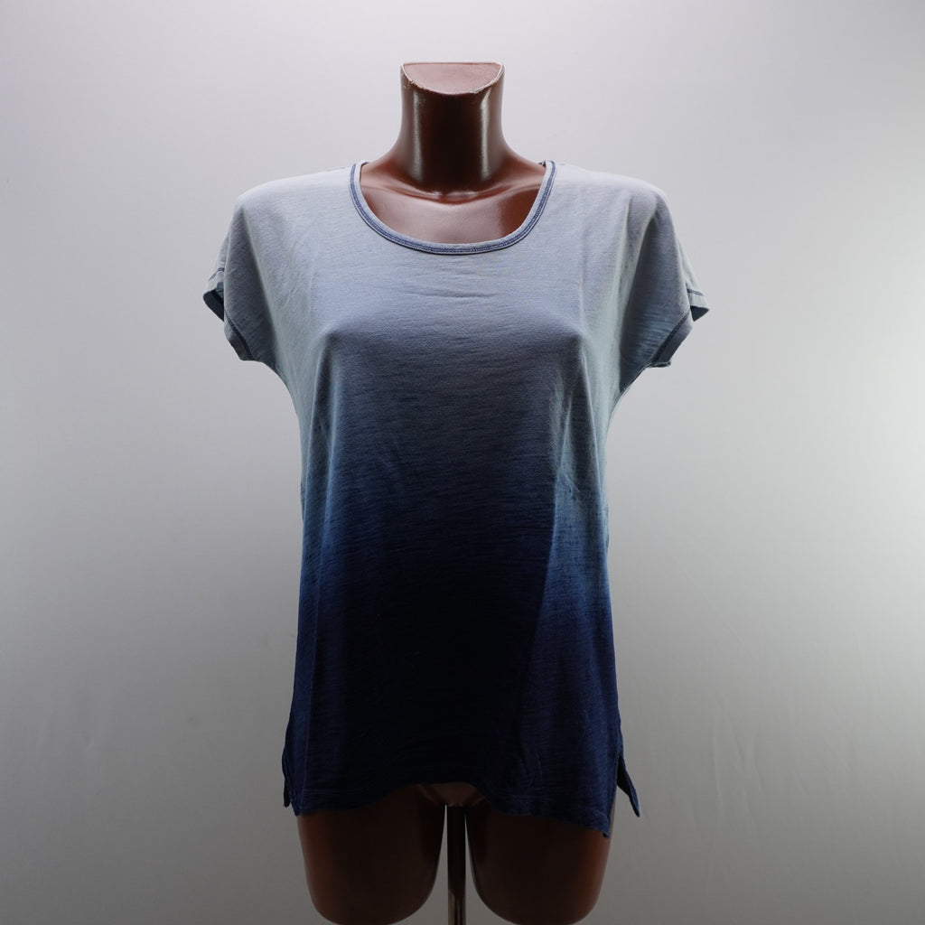 Camiseta de Manga Corta Azul para Mujer Usada - Grande (L)