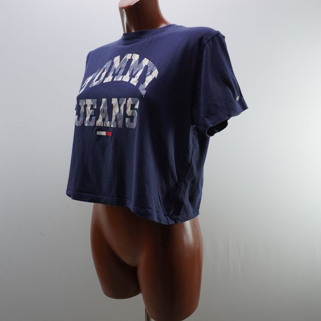 Camiseta de Manga Corta Tommy Hilfiger para Mujer Usada - Azul Marino, M