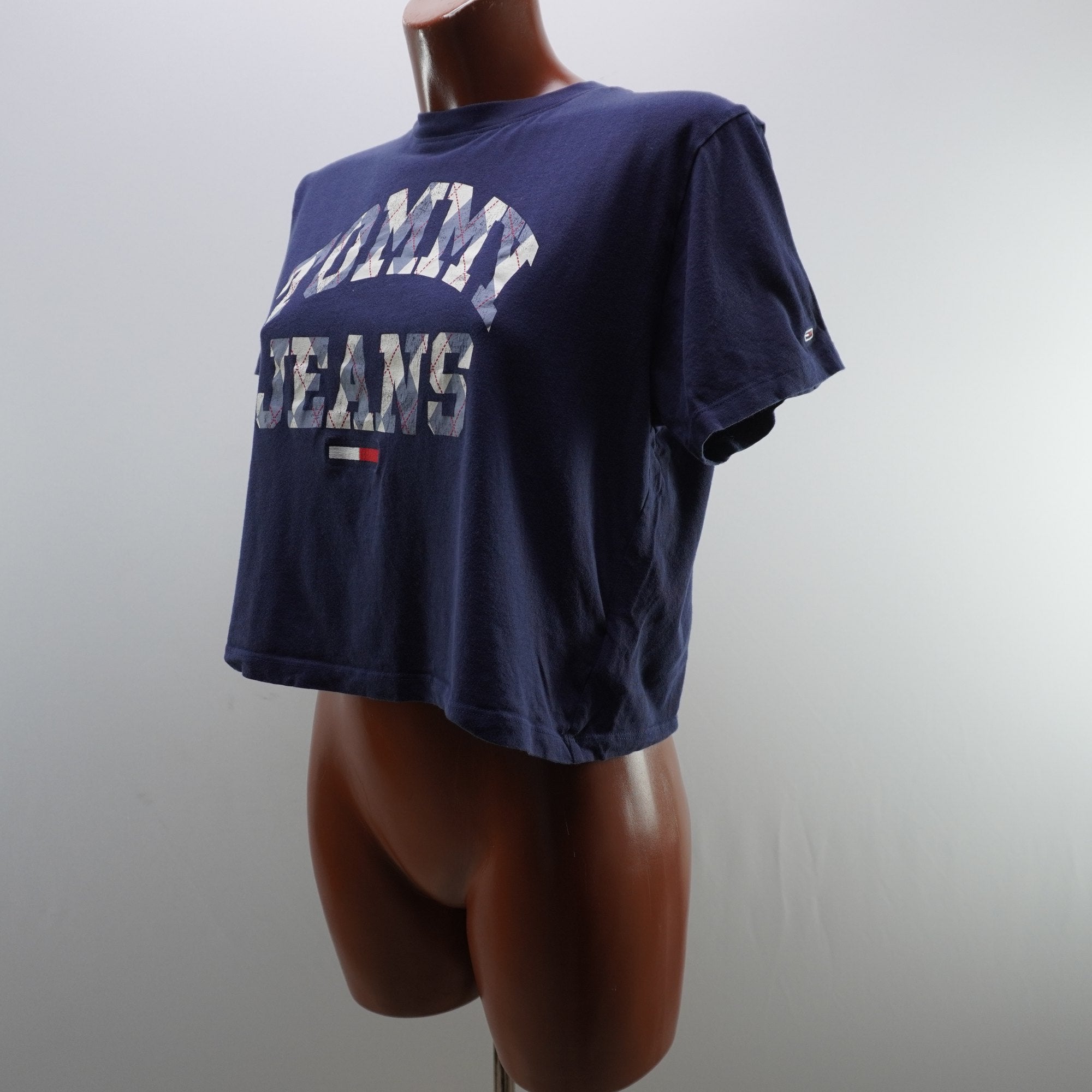Camiseta de Manga Corta Tommy Hilfiger para Mujer Usada - Azul Marino, M