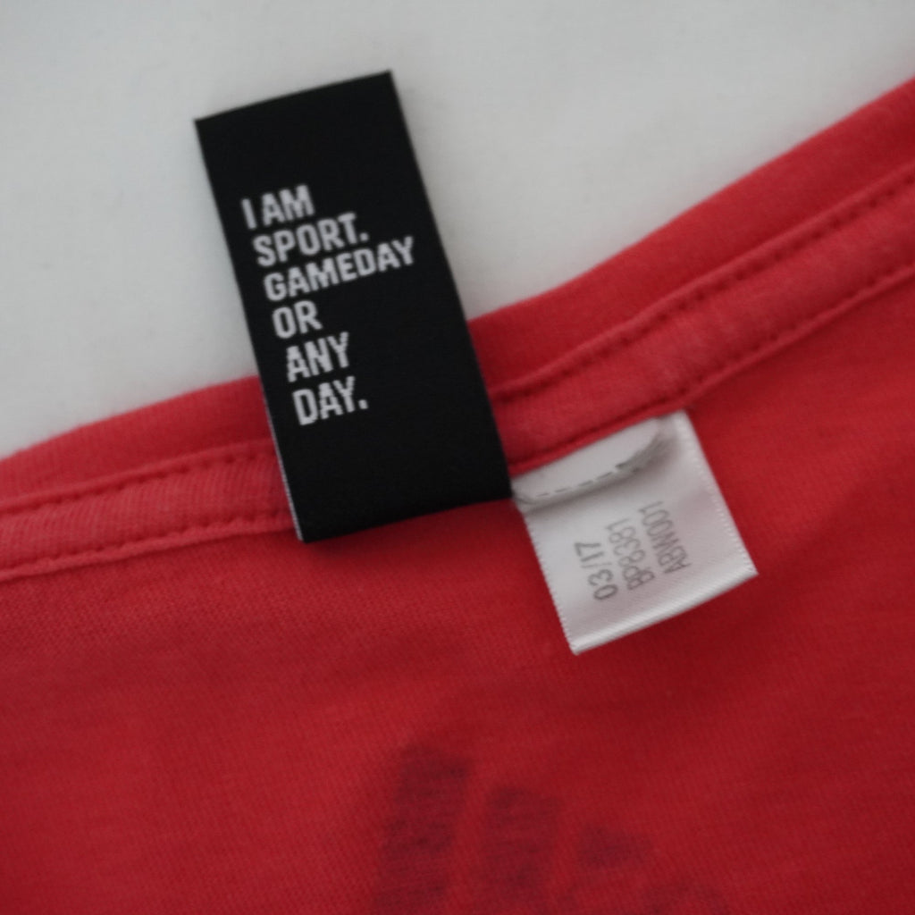 Camiseta de Manga Corta Adidas para Mujer - Roja, M, Usada en Muy Buen Estado