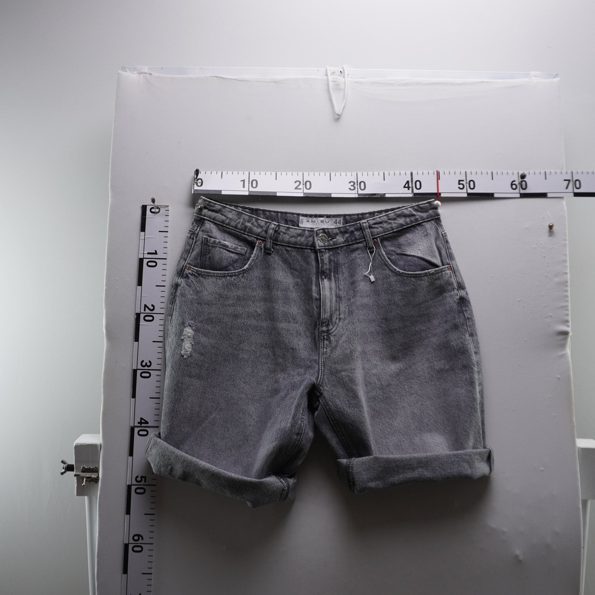 Pantalones Cortos Vaqueros Amisu para Mujer Usados - Gris, XXL