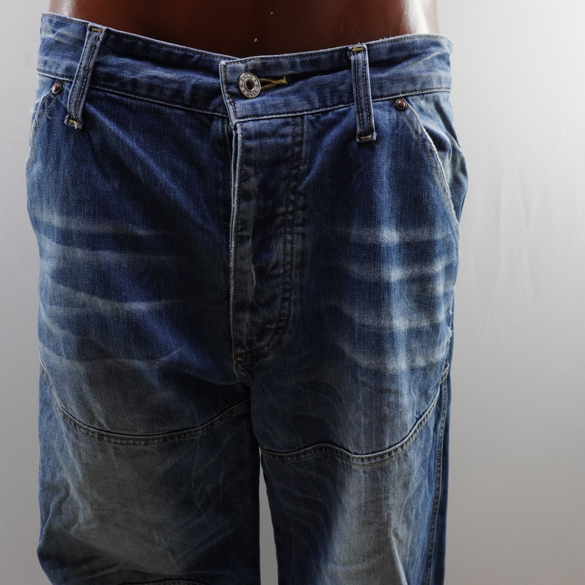 Vaqueros G-Star para Hombre - Azul, Grande (L), Usados en Muy Buen Estado
