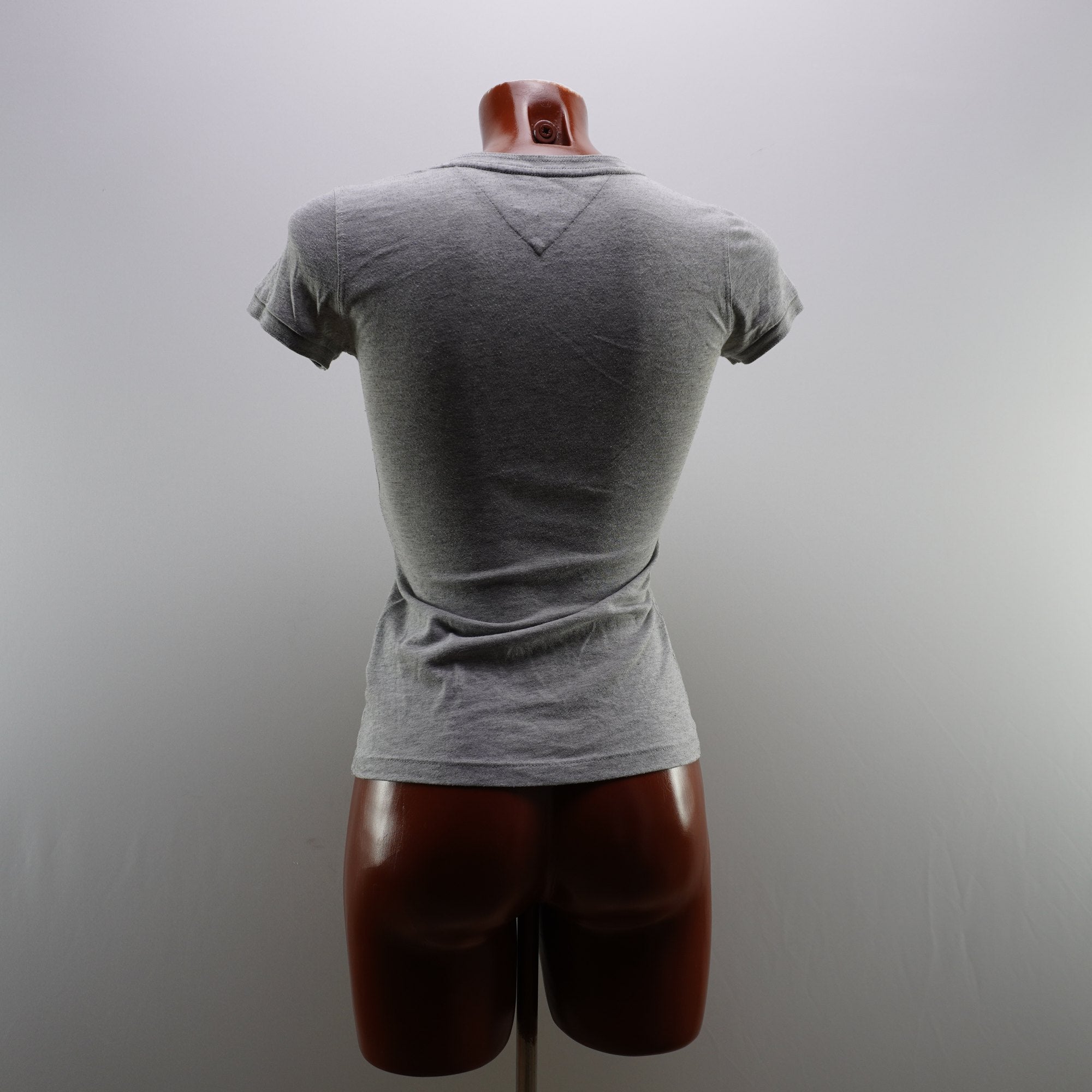 Camiseta de Manga Corta Tommy Hilfiger para Mujer Usada - Gris, S