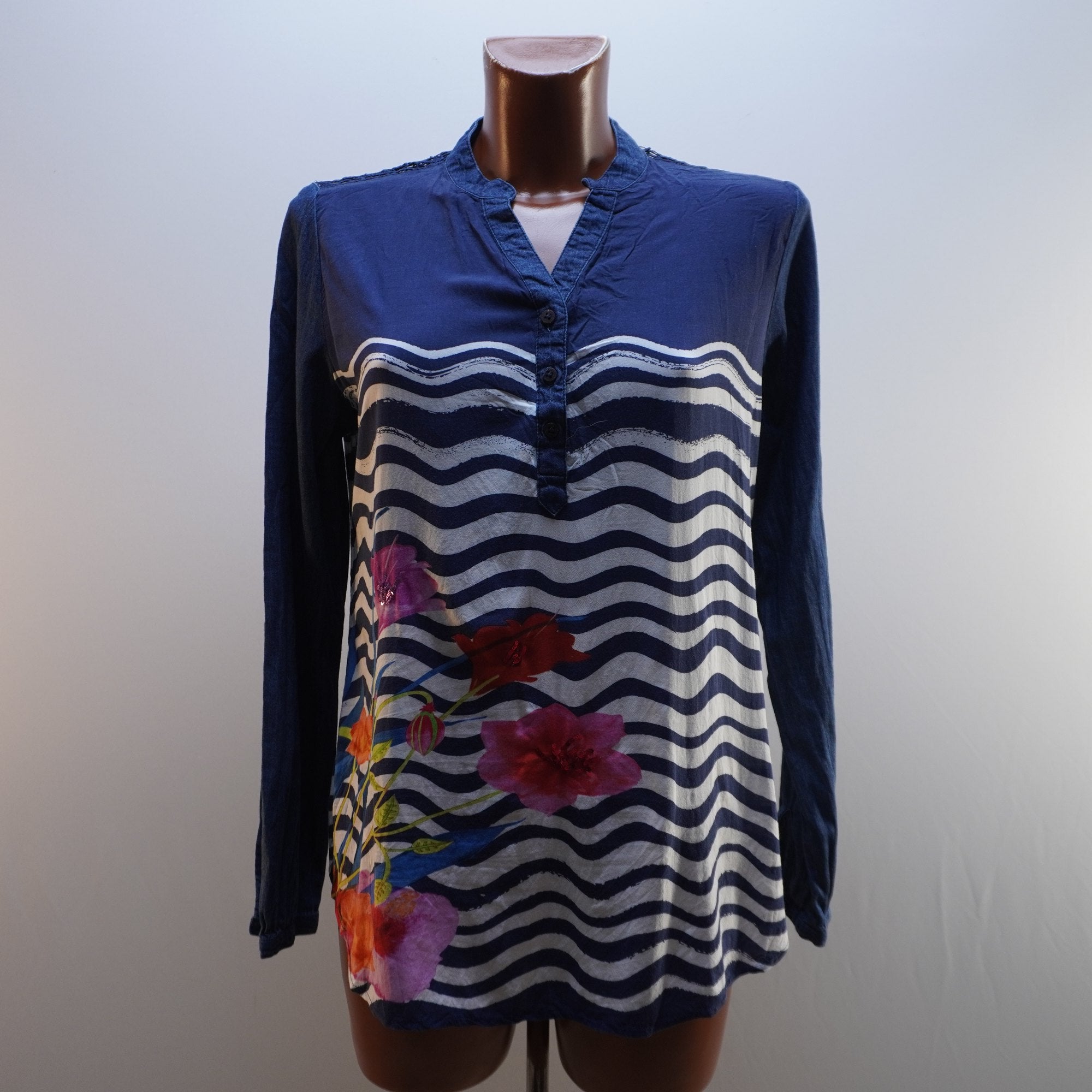 Camisa Henley Desigual para Mujer Usada - Azul, L