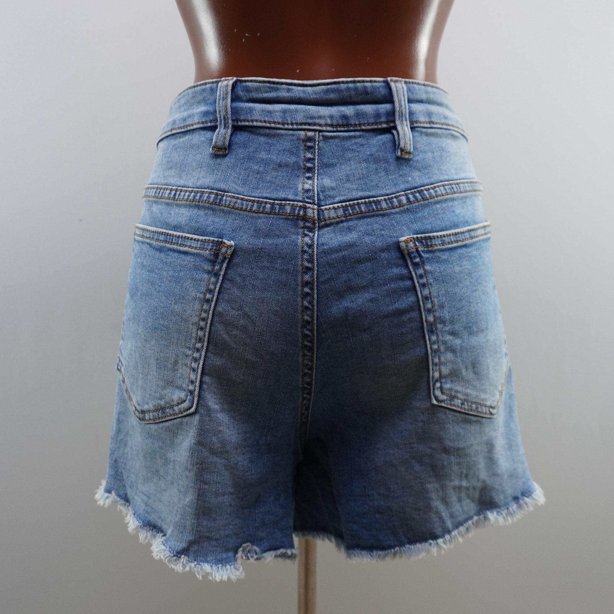 Pantalones Cortos Vaqueros Rainbow para Mujer Usados - Azul, XXXL