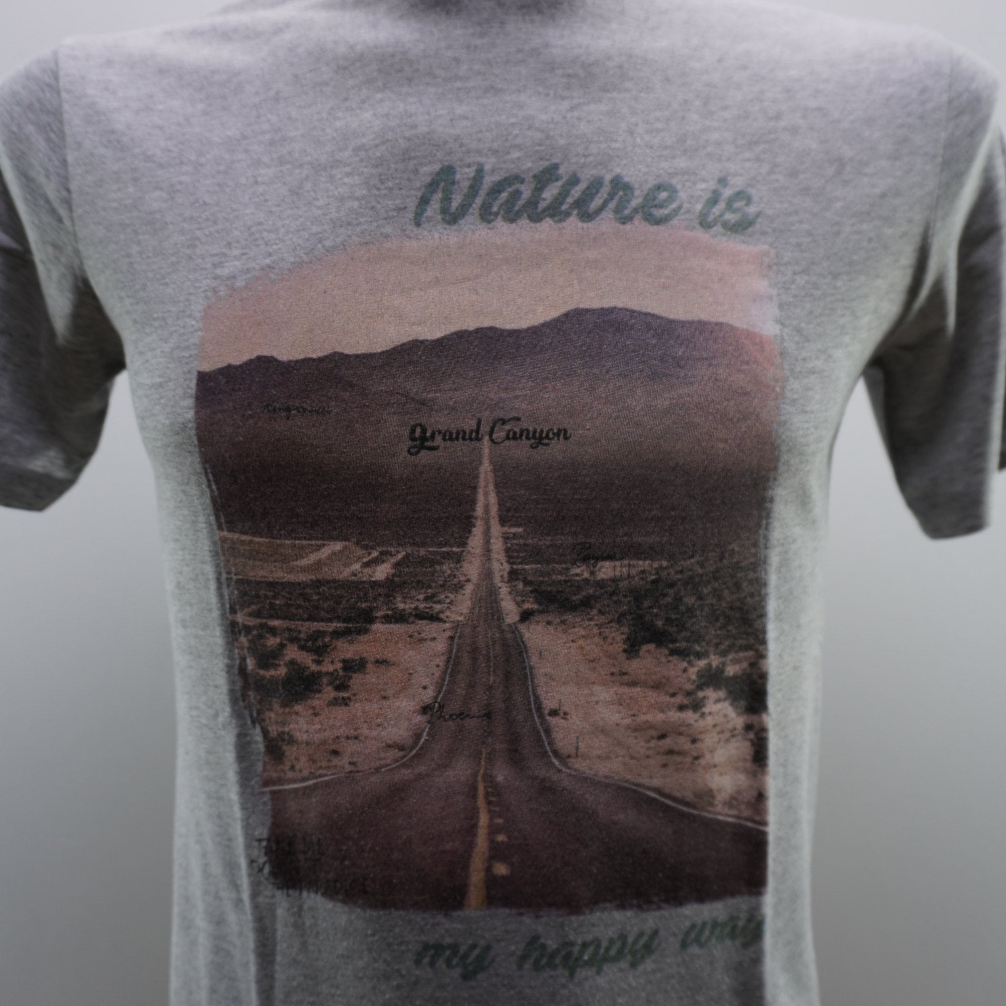 Camiseta de Manga Corta Nature Te para Hombre Usada - Gris, S