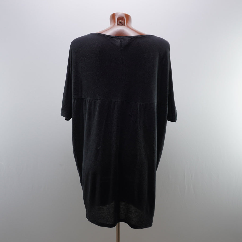Camiseta de Manga Corta Elisabetta Franchi para Mujer - Negro, XL, Usada en Muy Buen Estado
