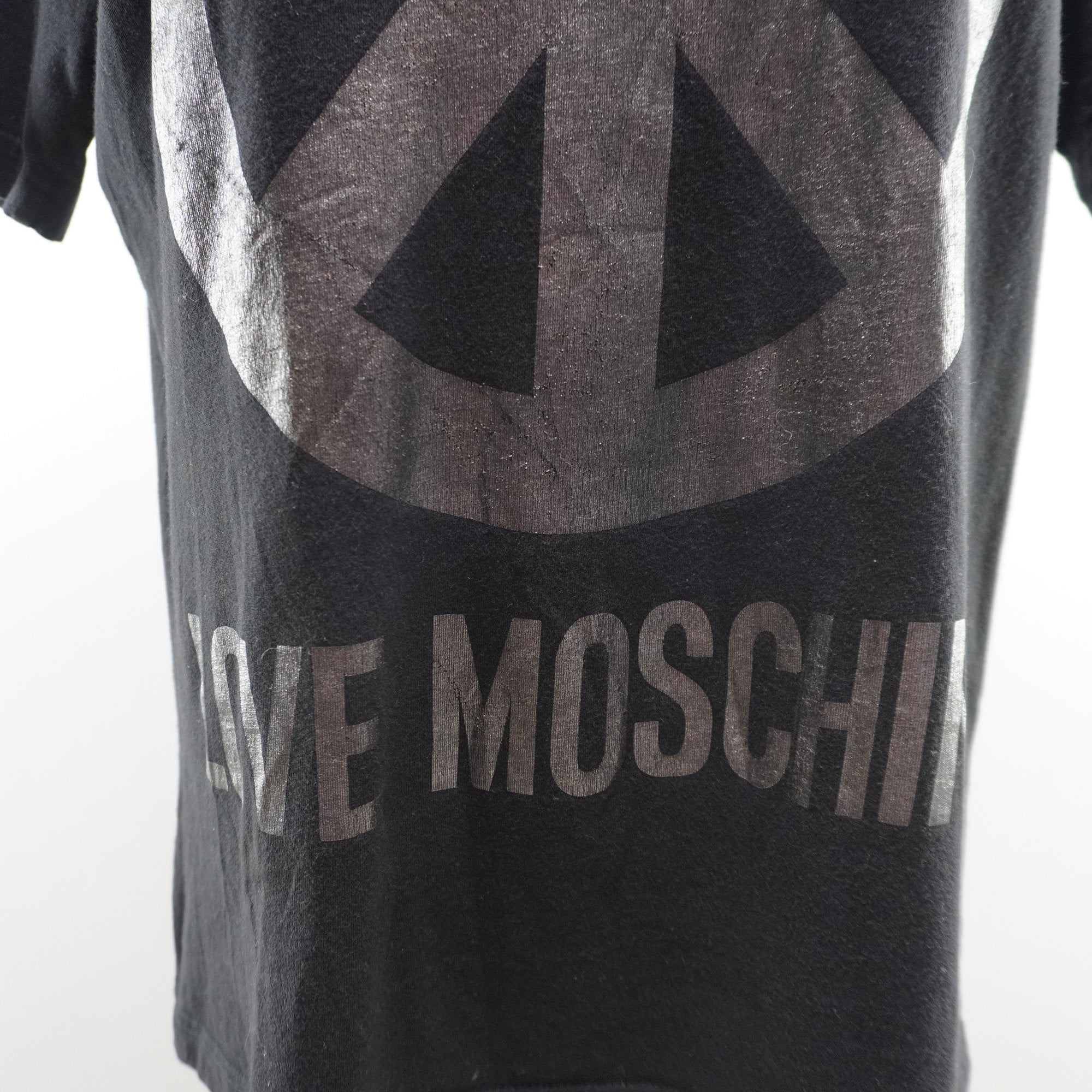 Camiseta de Manga Corta Moschino para Mujer - Negro, XL, Usada en Muy Buen Estado