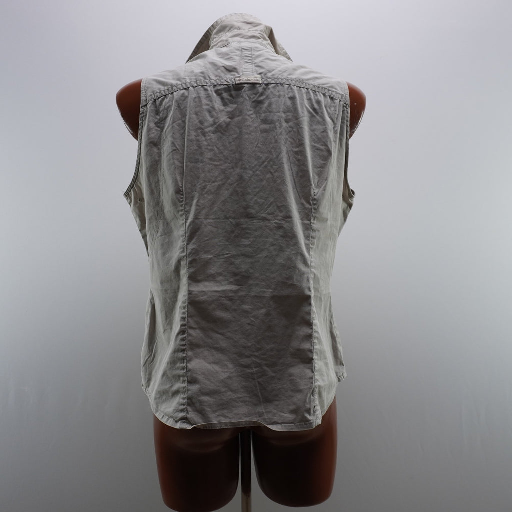 Camiseta de Manga Corta Columbia para Mujer Usada - Beige, XL