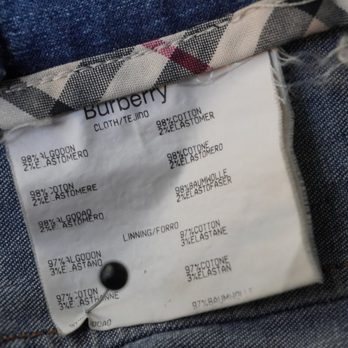 Cazadora Vaquera Burberry para Mujer Usada - Azul, M