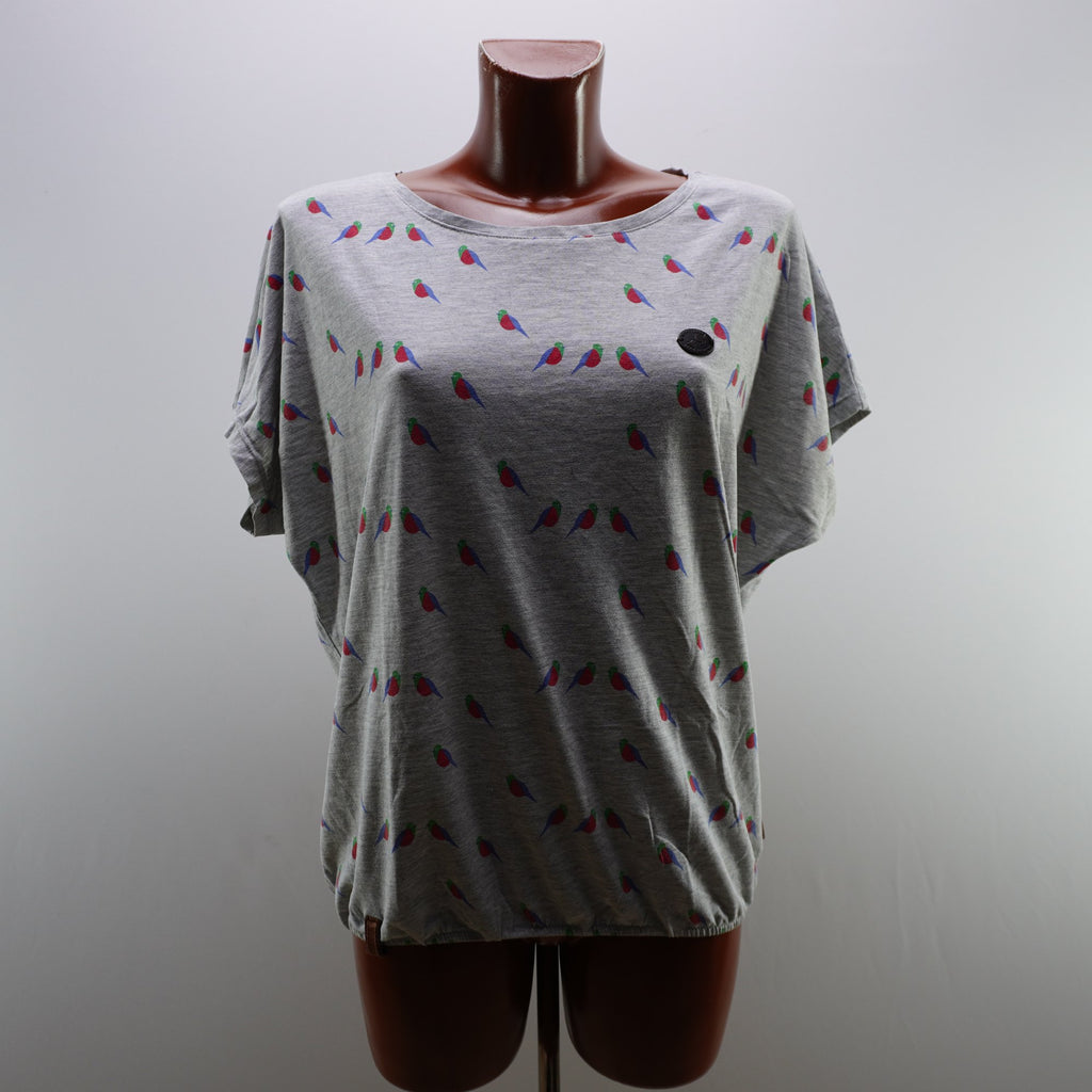 Camiseta de Manga Corta Naketano para Mujer Usada - Gris, XL