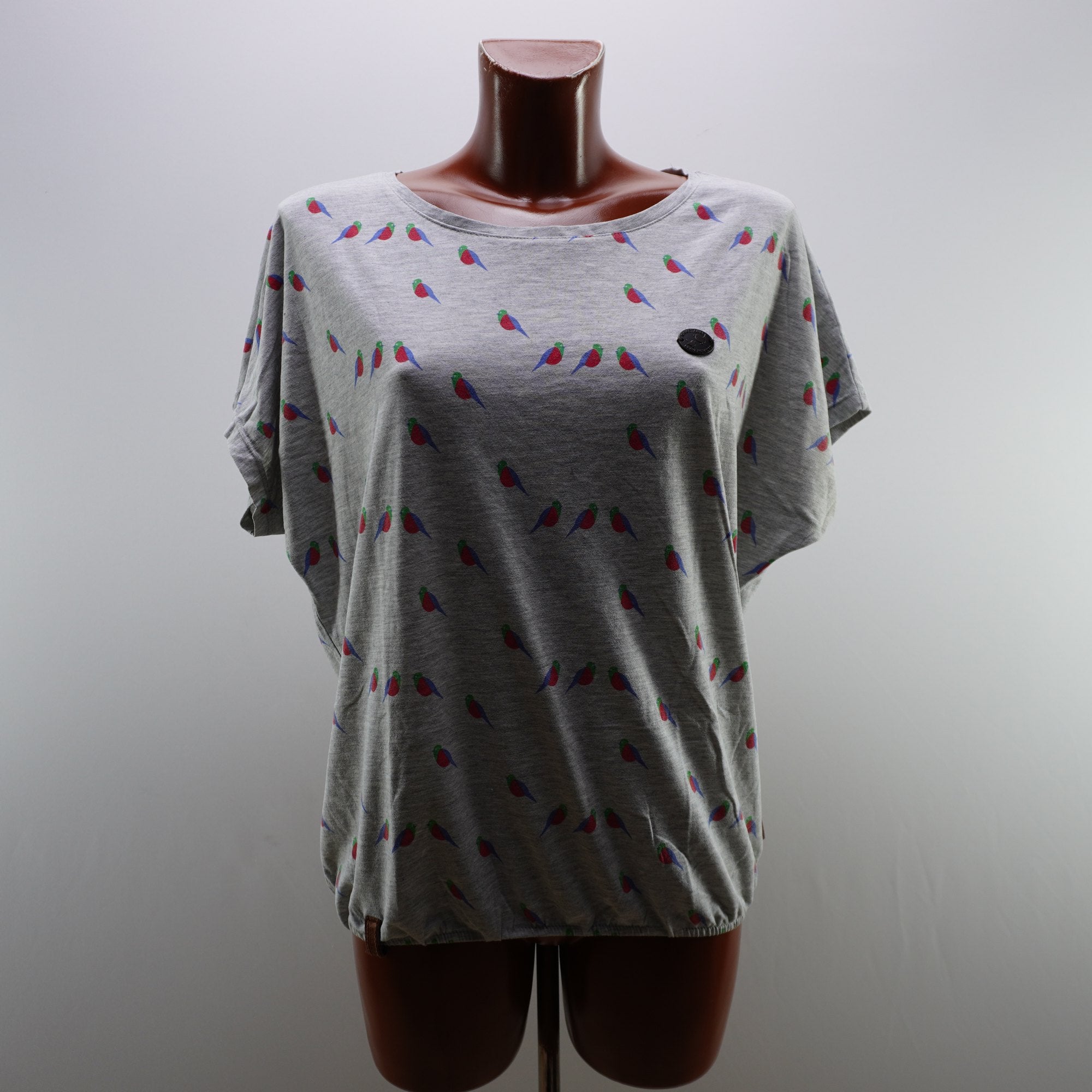 Camiseta de Manga Corta Naketano para Mujer Usada - Gris, XL