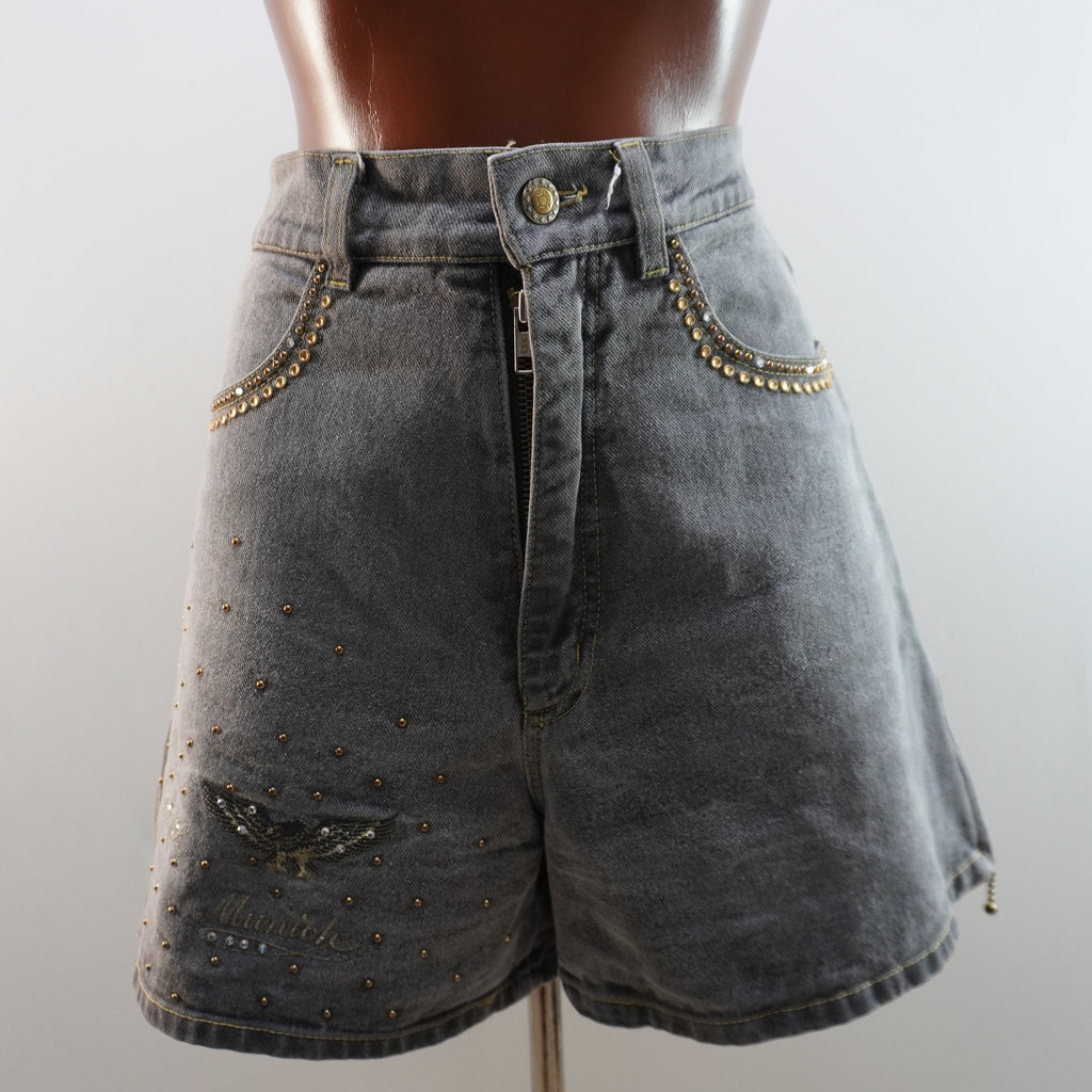 Pantalones Cortos Vaqueros Munich para Mujer Usados - Gris, M