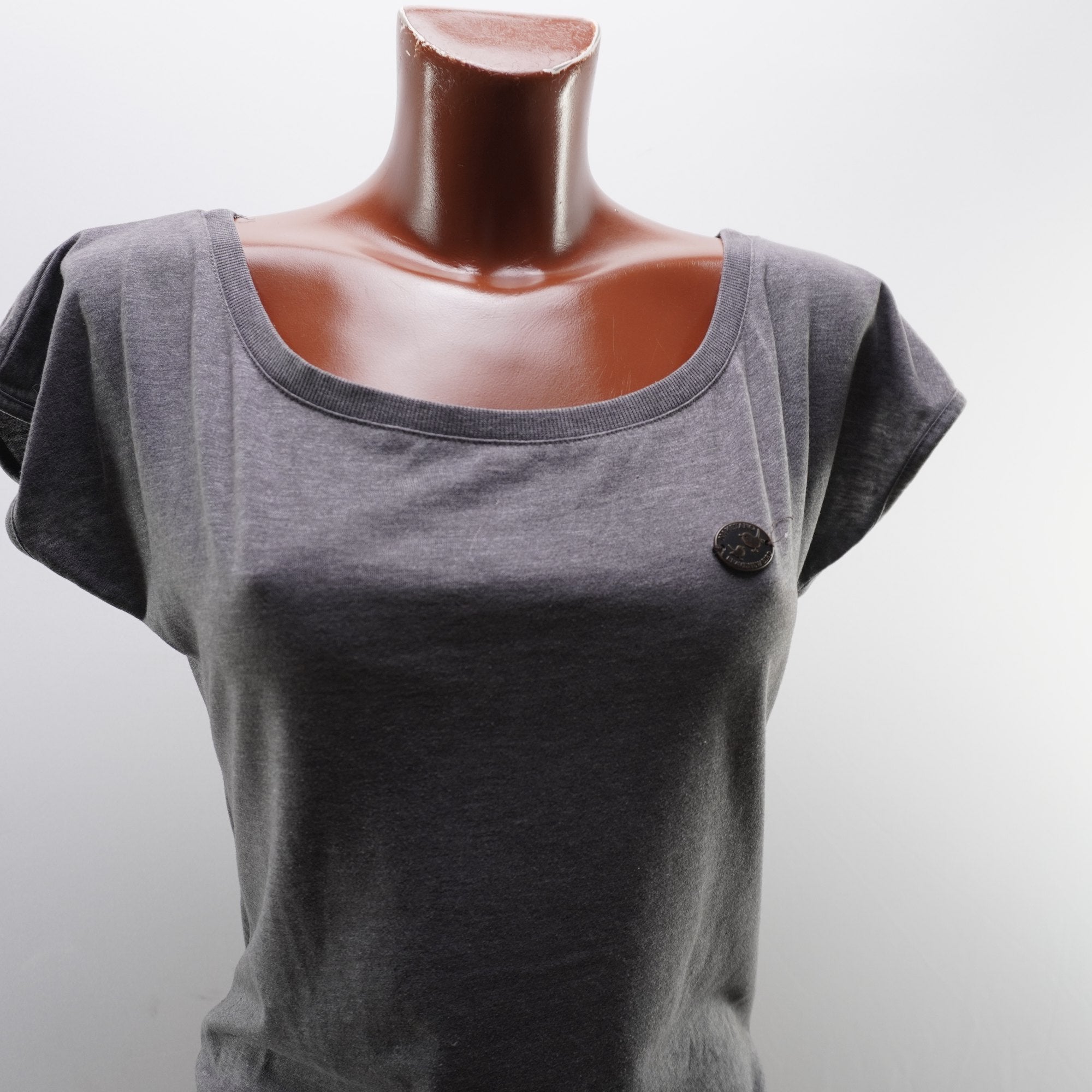 Camiseta de Manga Corta Naketano para Mujer Usada - Gris, M