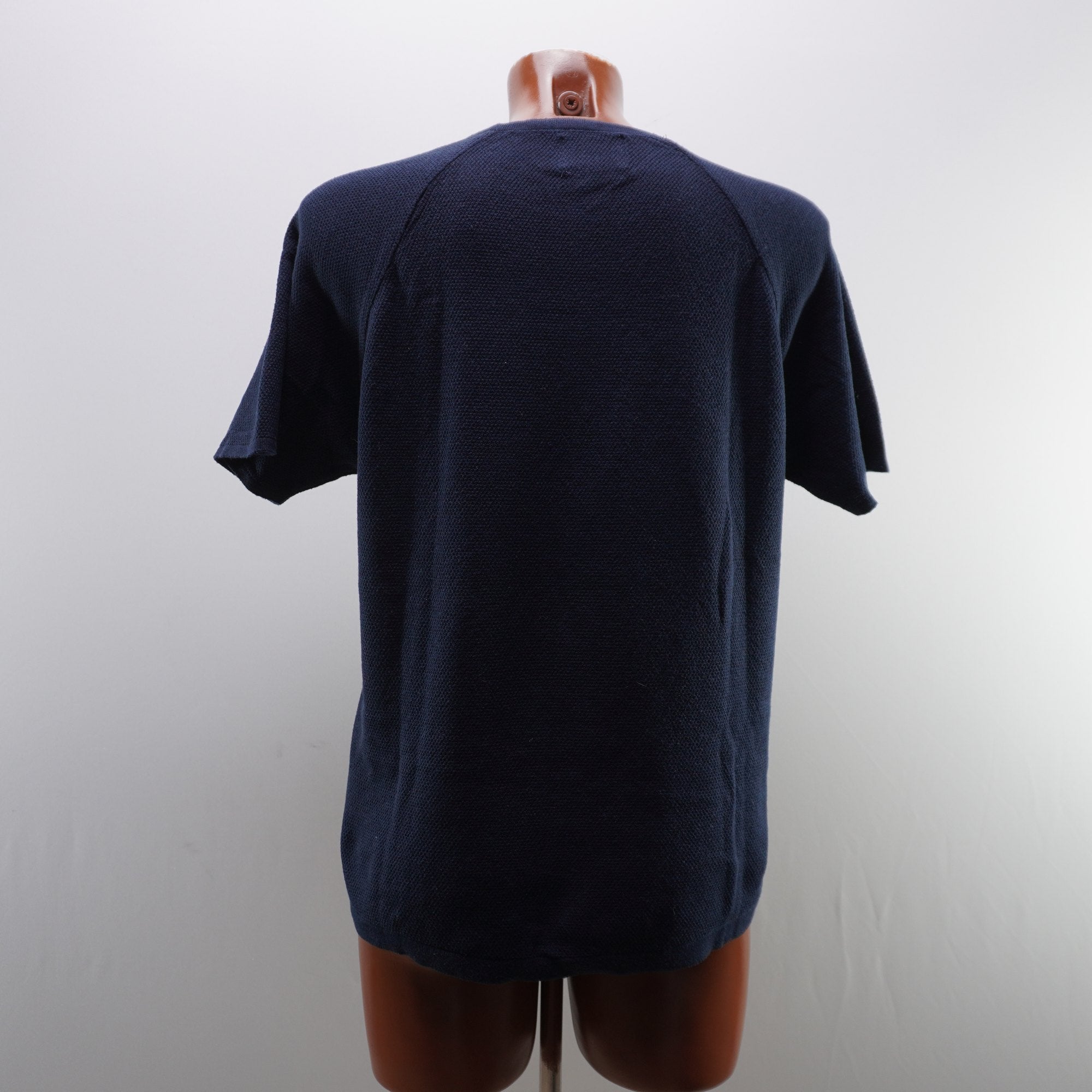 Camiseta de Manga Corta Pull & Bear para Mujer Usada - Azul Marino, S