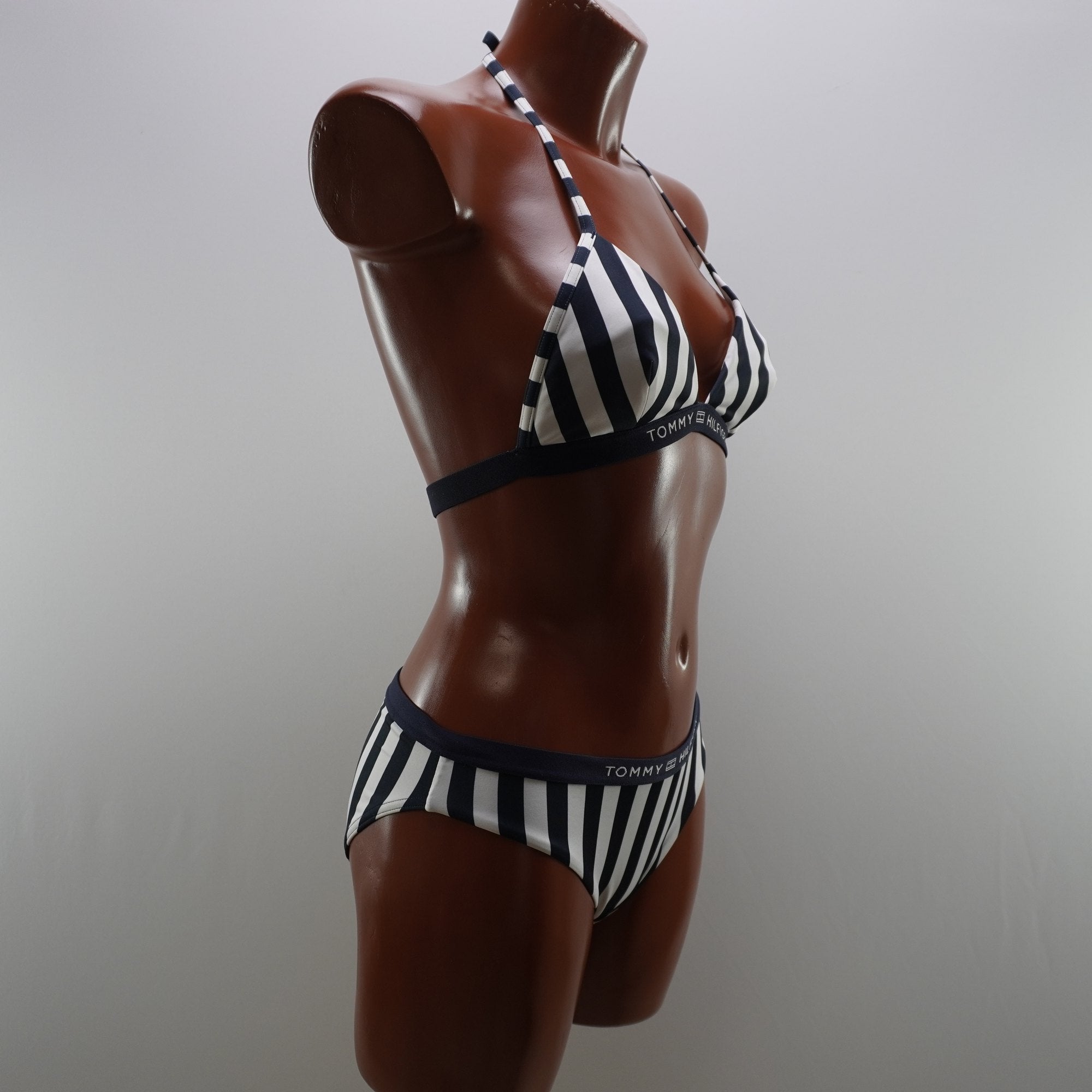 Vestido de Baño Tommy Hilfiger para Mujer Usado - Blanco a Rayas, S