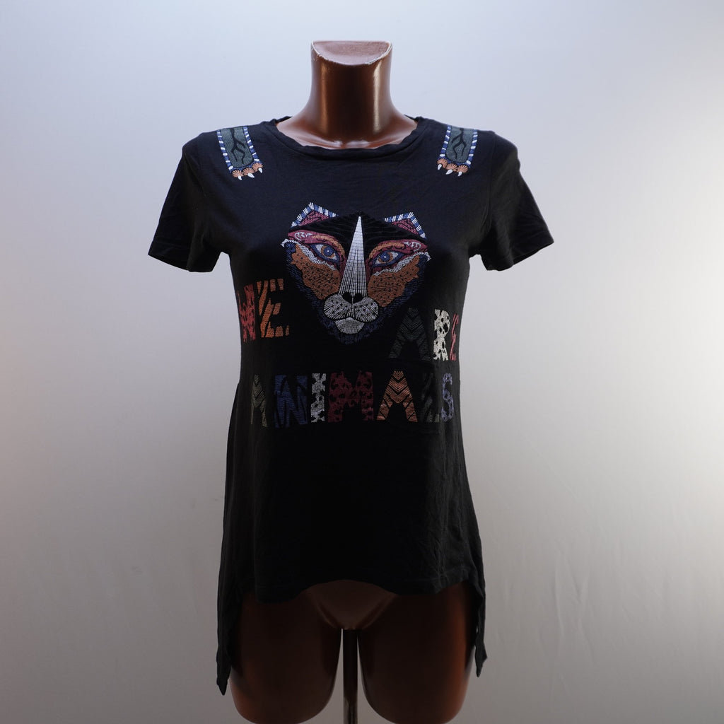 Camiseta Desigual para Mujer Usada - Negra, S
