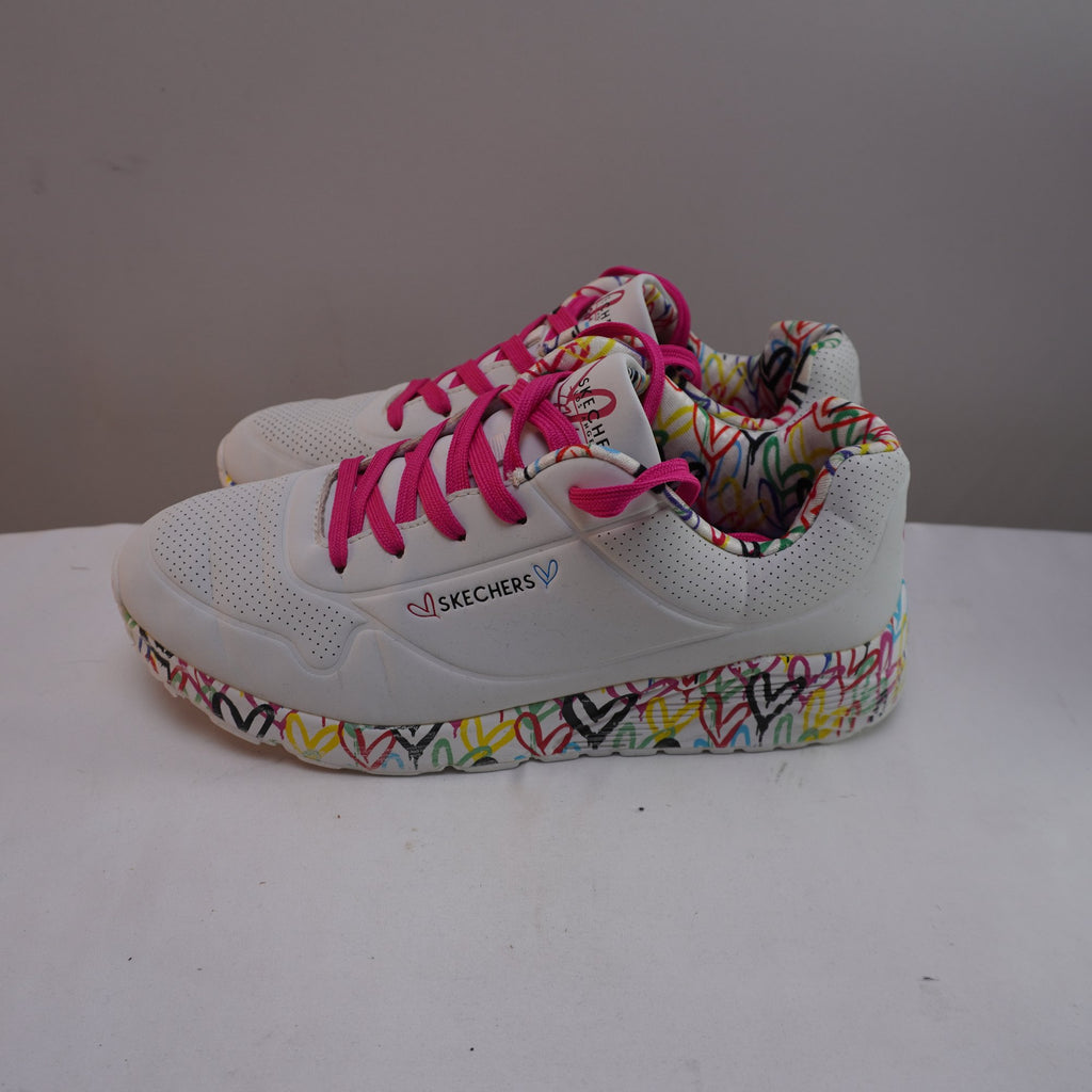 Zapatillas Skechers para Mujer Usadas - Blancas, Talla 39