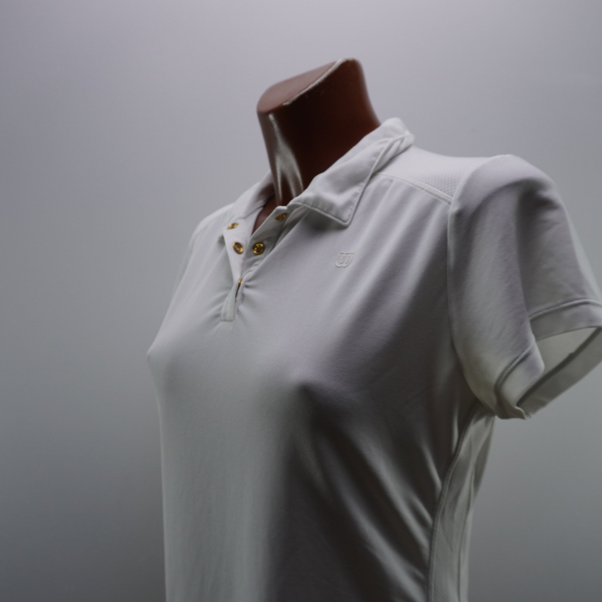 Camiseta de Manga Corta Wilson para Mujer - Blanco, XL, Usada en Muy Buen Estado