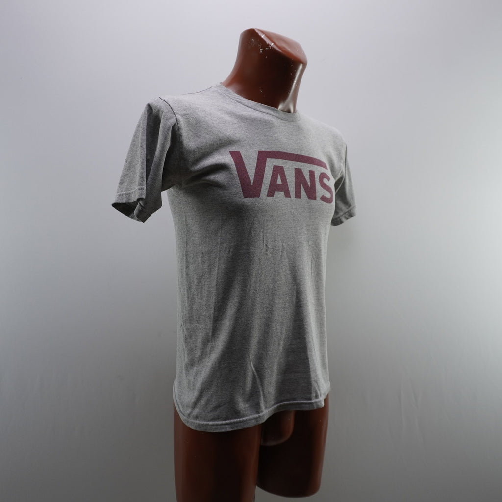 Camiseta de Manga Corta Vans para Hombre - Gris, S, Usada en Muy Buen Estado